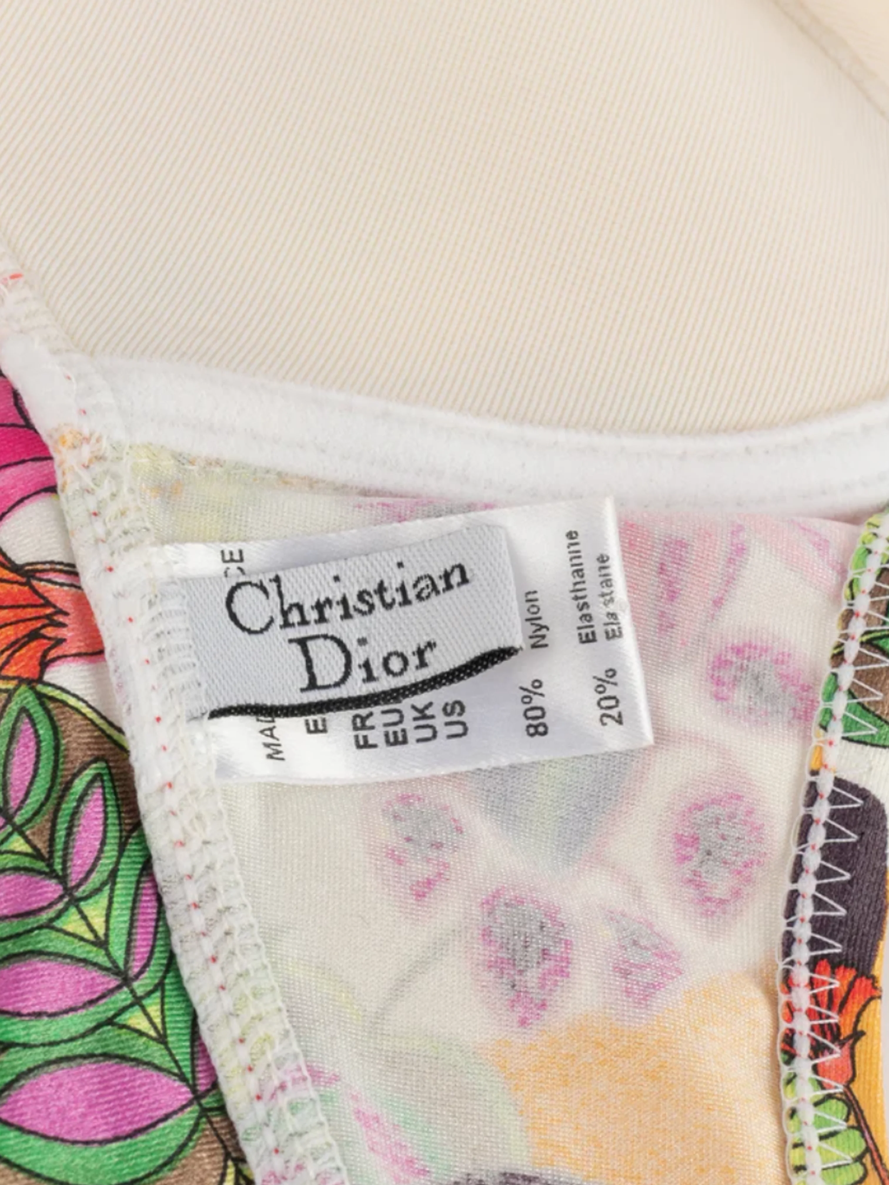 Christian Dior by John Galliano 2000s Gambles Multicoloured Floral Print Two-piece swimsuit - Image 4