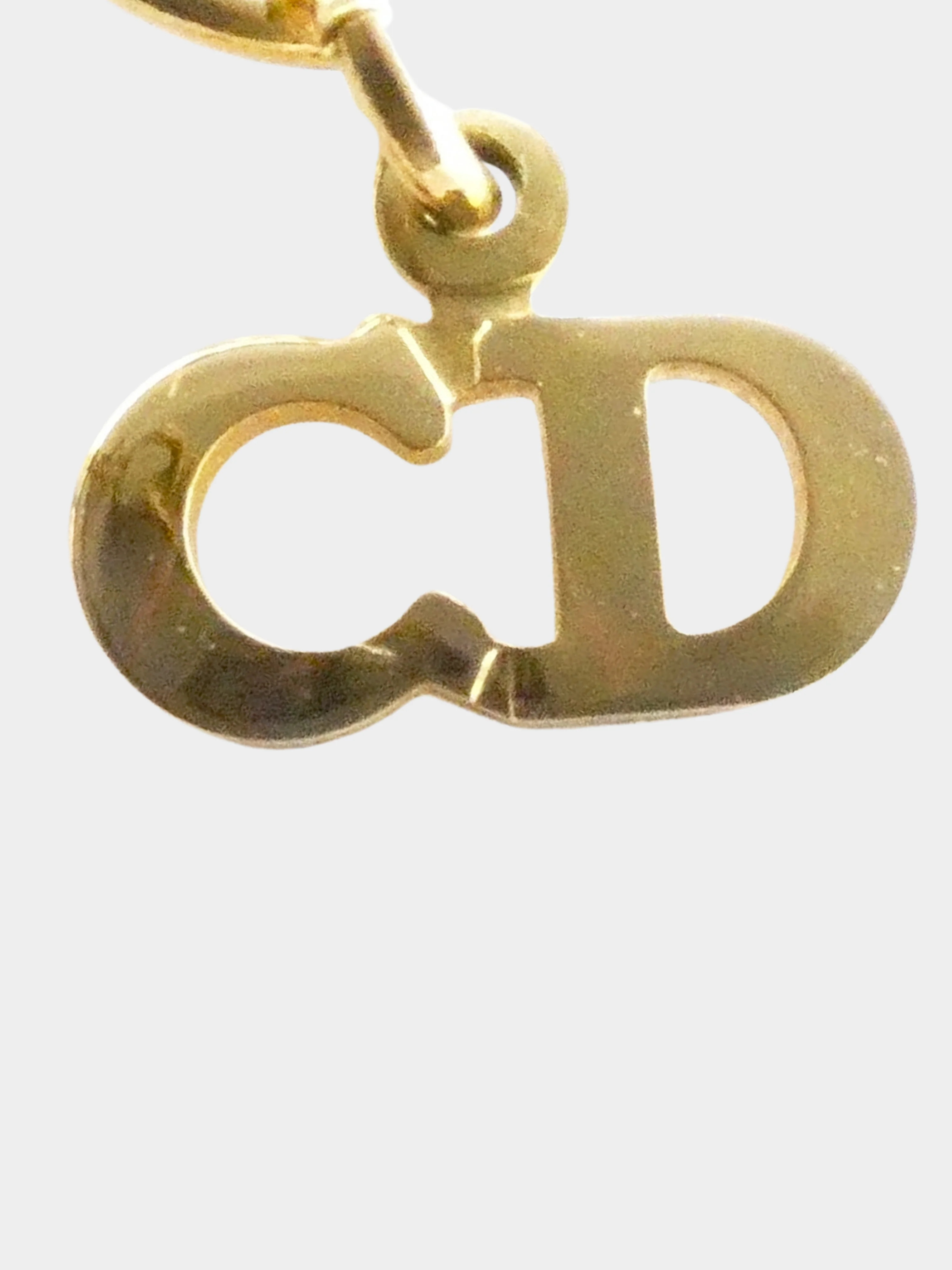 Christian Dior by John Galliano 2000s Gold Double Chain CD Bow Necklace - Image 5