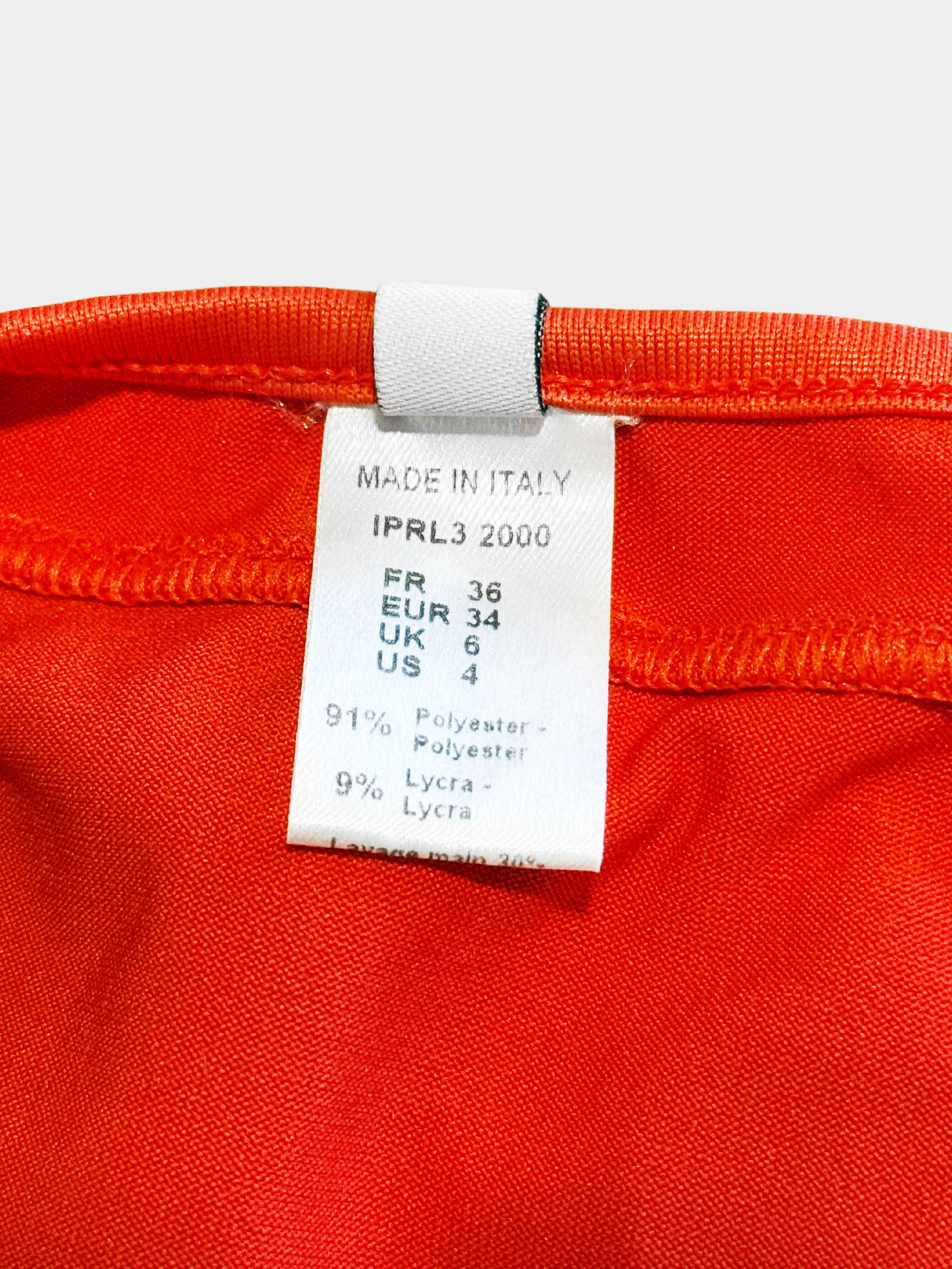 Christian Dior by John Galliano 2000s Red Polyester Drawstring Style Two-Piece Swimsuit - Image 4