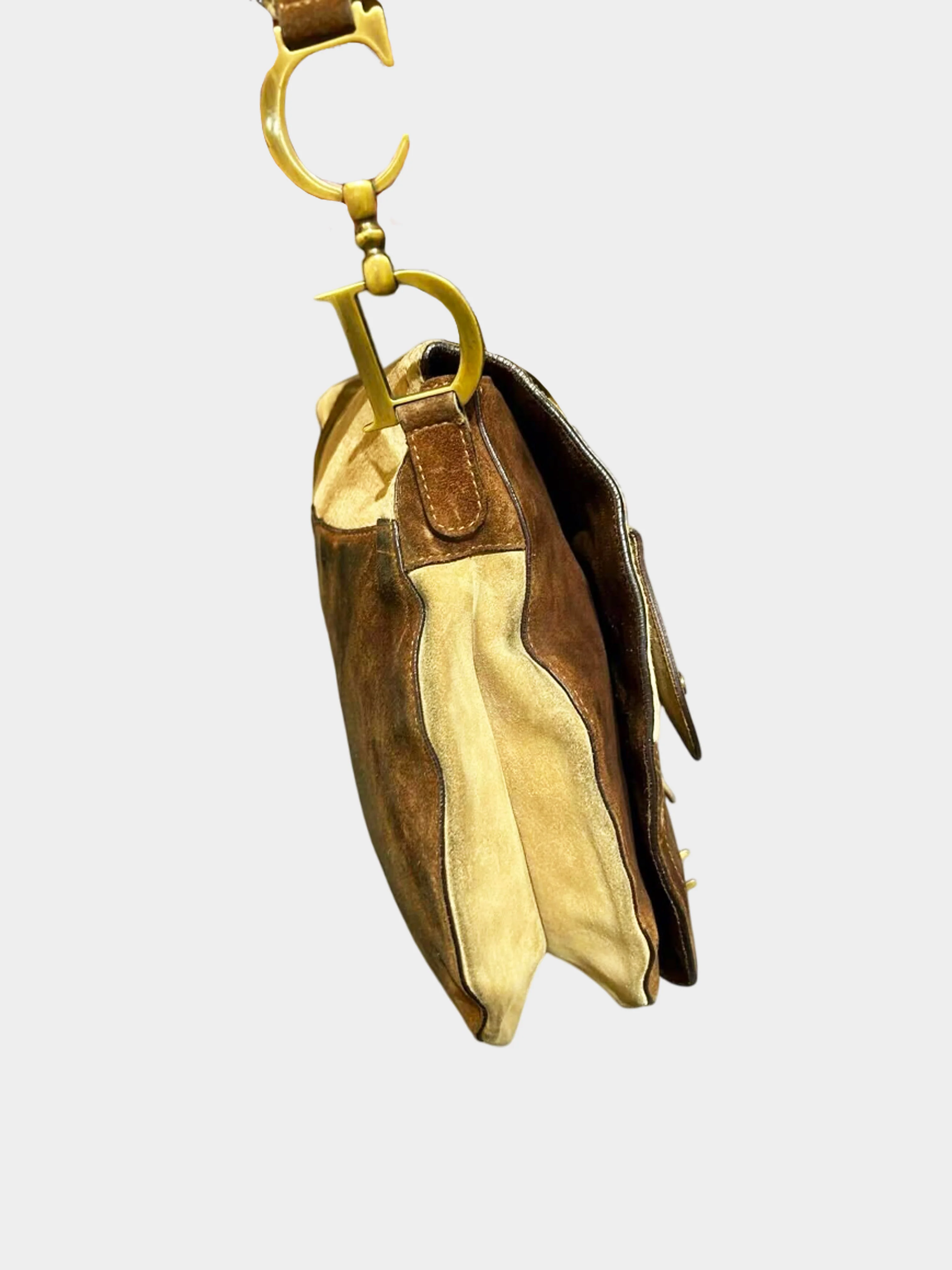 Christian Dior by John Galliano 2002 Limited Edition Pony Hair and Suede Messenger Saddle Bag - Image 5
