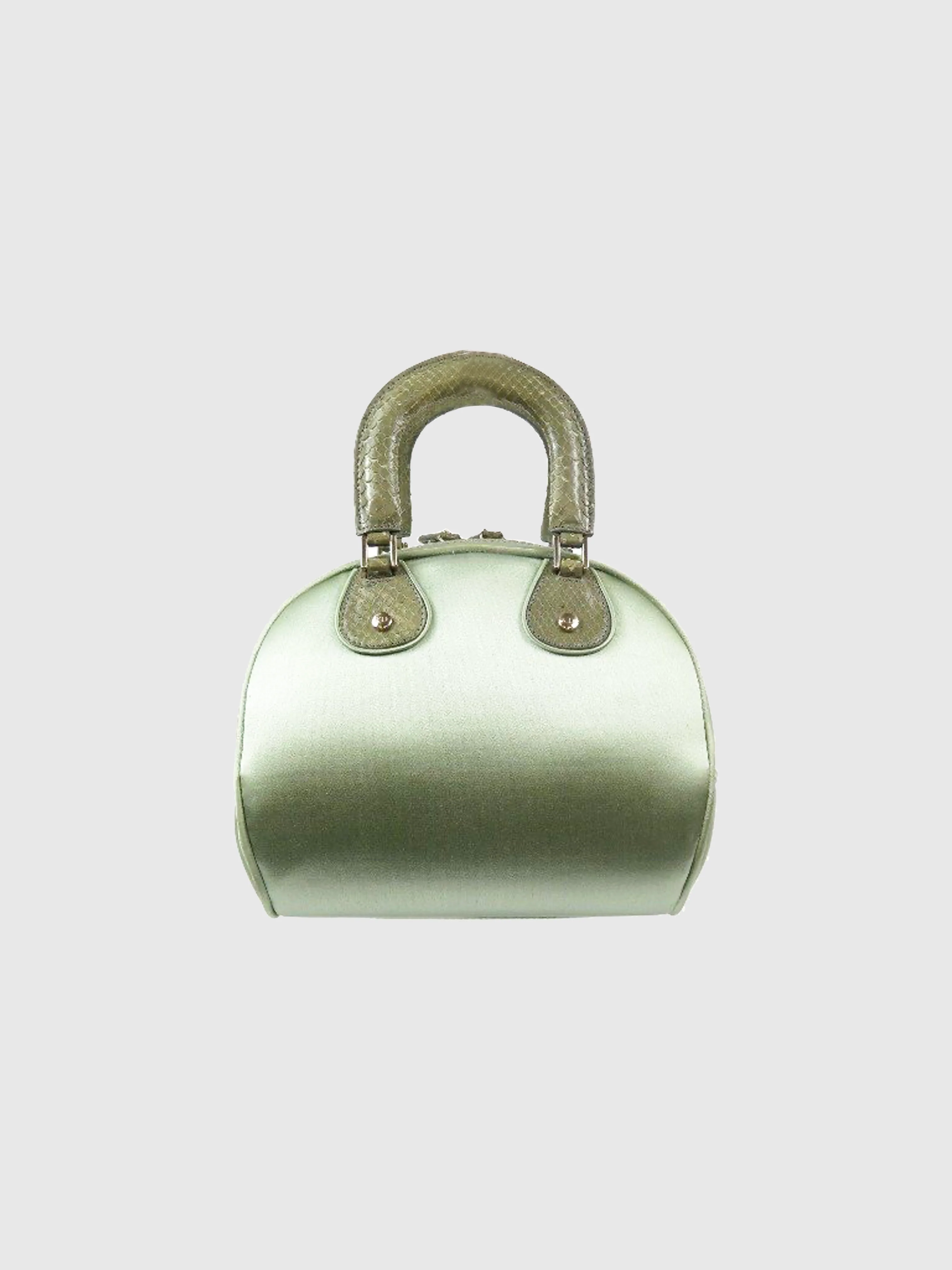 Christian Dior by John Galliano 2004 Green Dice Mini Bowler Bag - Image 2