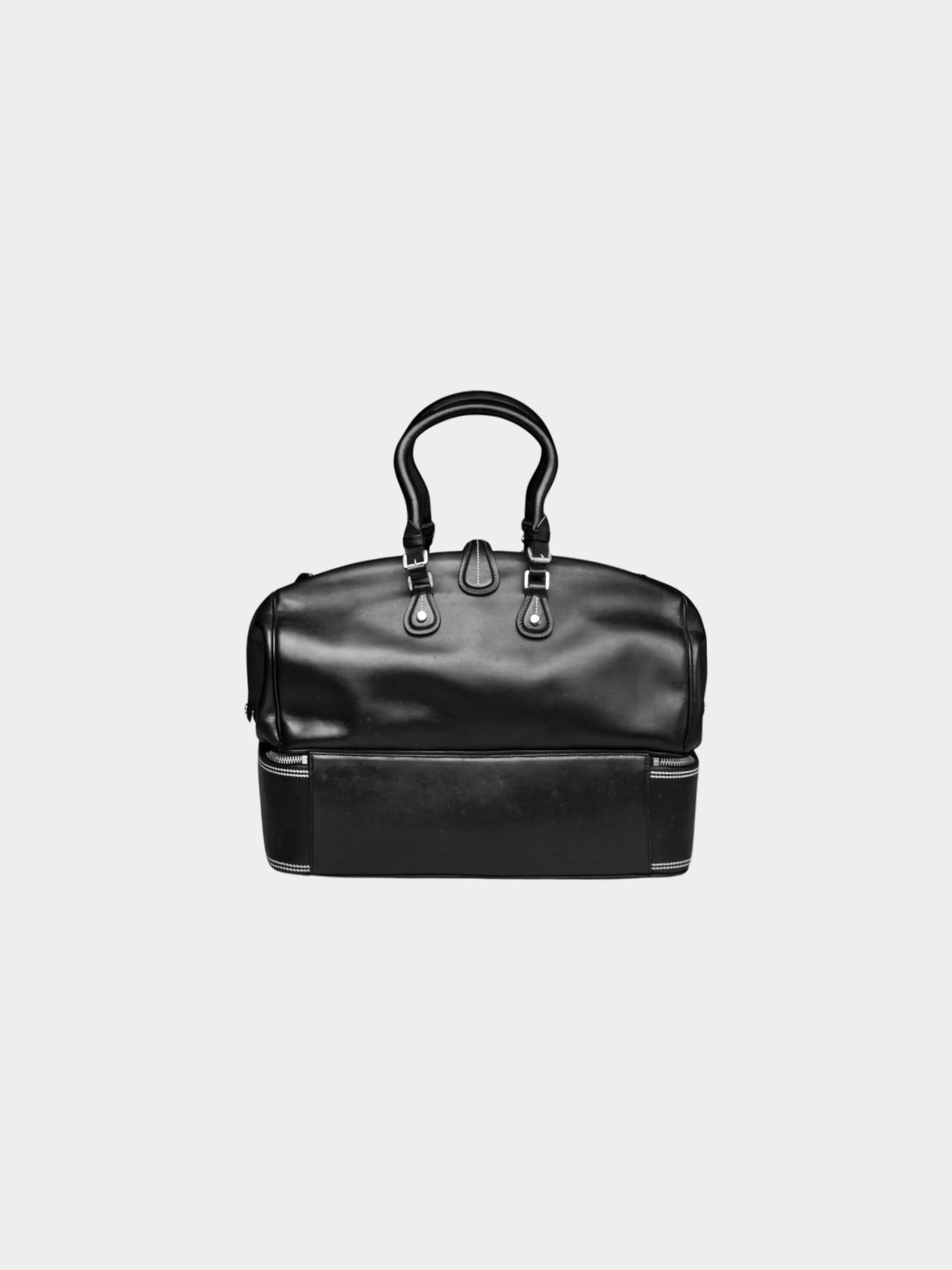 Christian Dior by John Galliano 2005 Black Leather Large Detective Handbag - Image 2