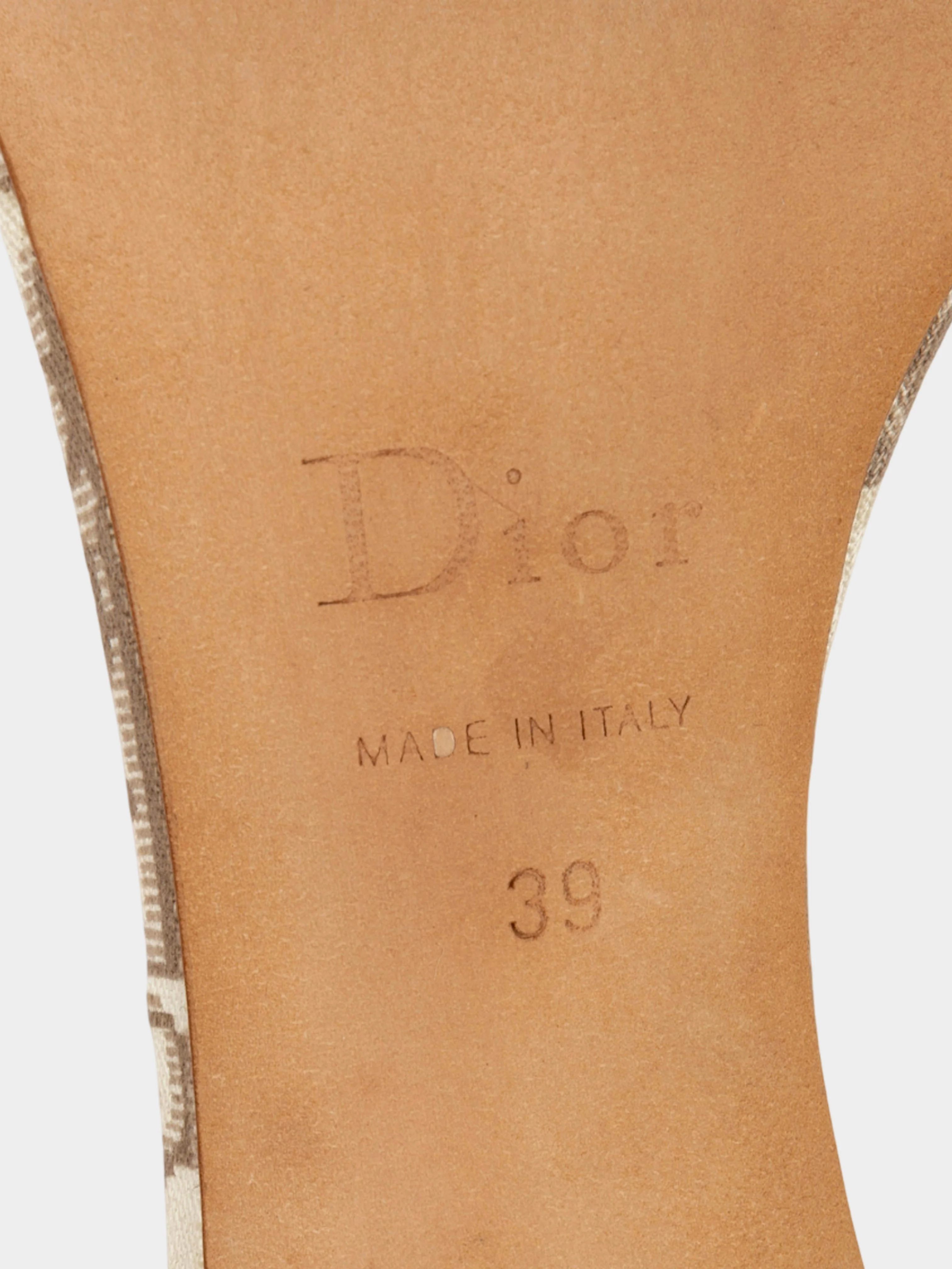 Christian Dior by John Galliano 2005 Brown Monogram High Heeled Mules - Image 6
