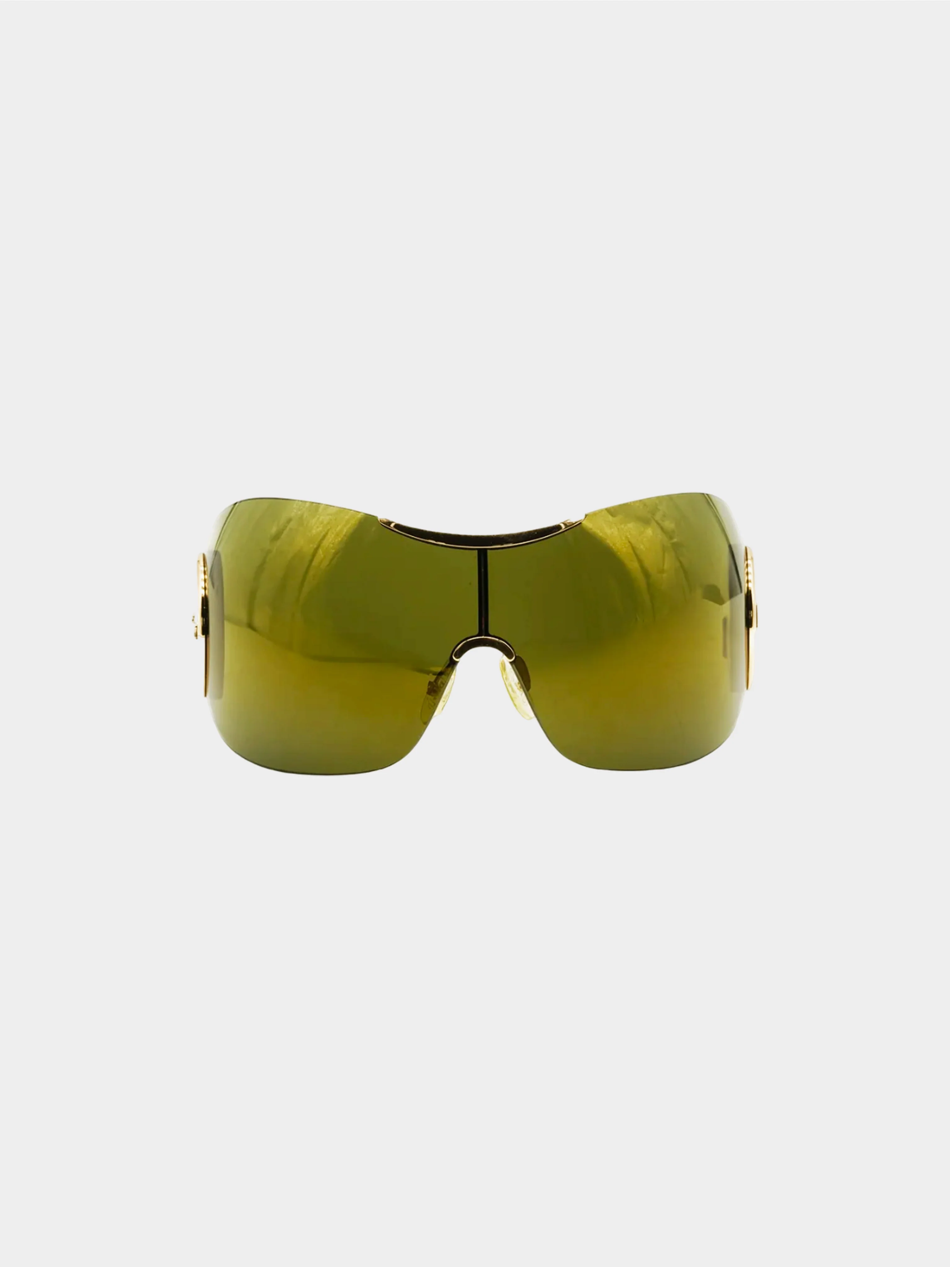 Christian Dior by John Galliano 2007 Khaki Green Sport 1 Sheild Sunglasses - Image 2