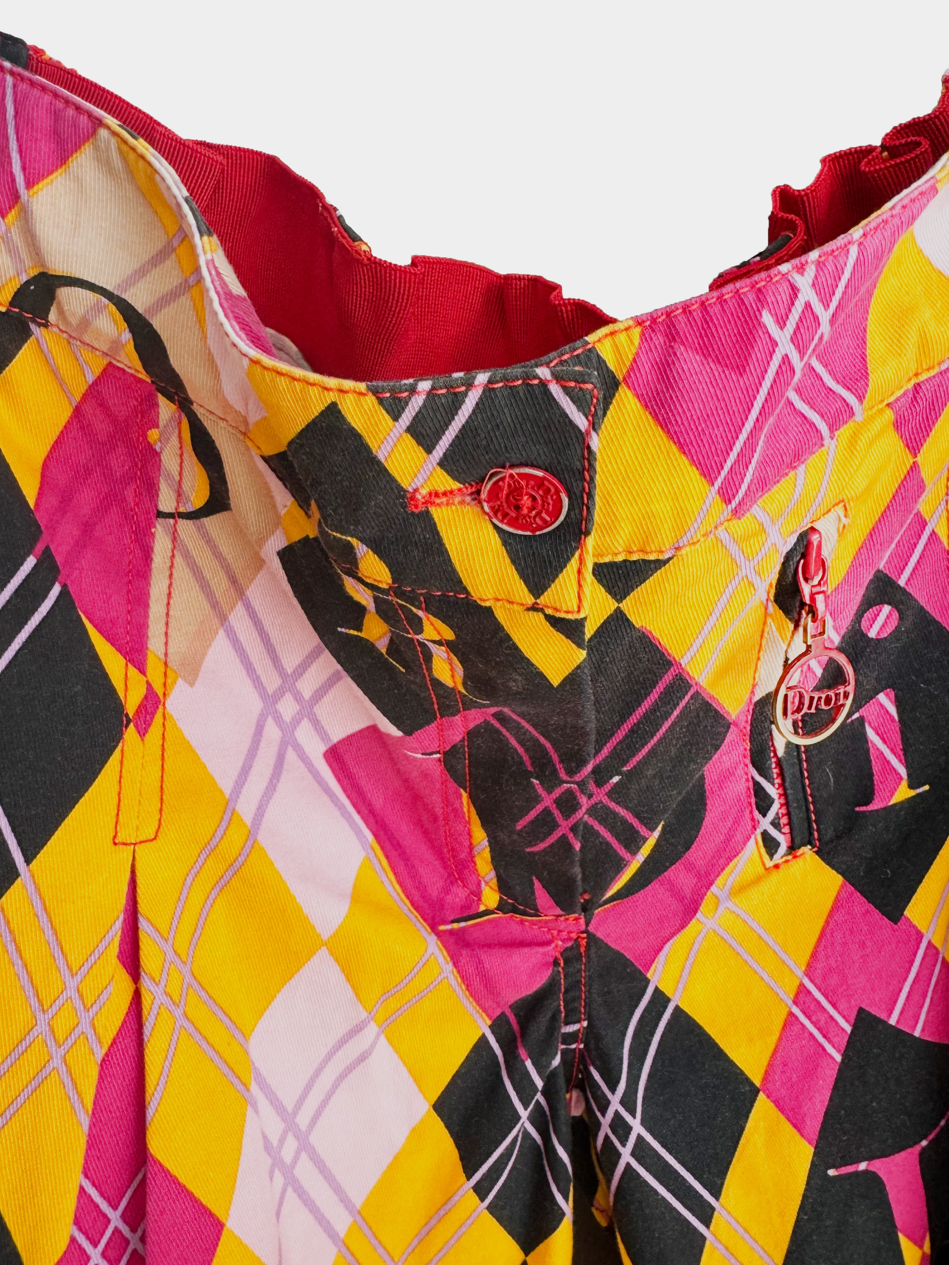 Christian Dior by John Galliano AW 2004 Argyle Harlequin Pants - Image 3