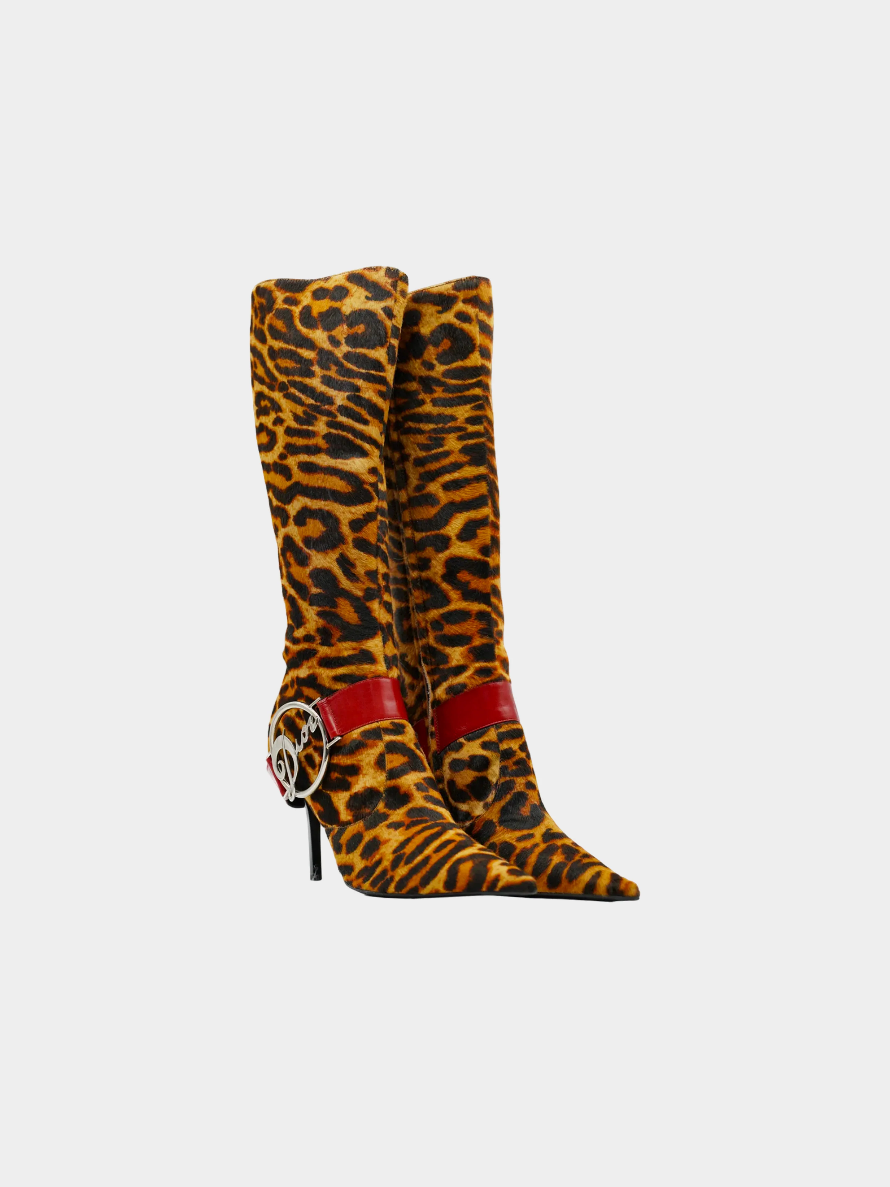 Christian Dior by John Galliano FW 2004 Leopard Boots - Image 2