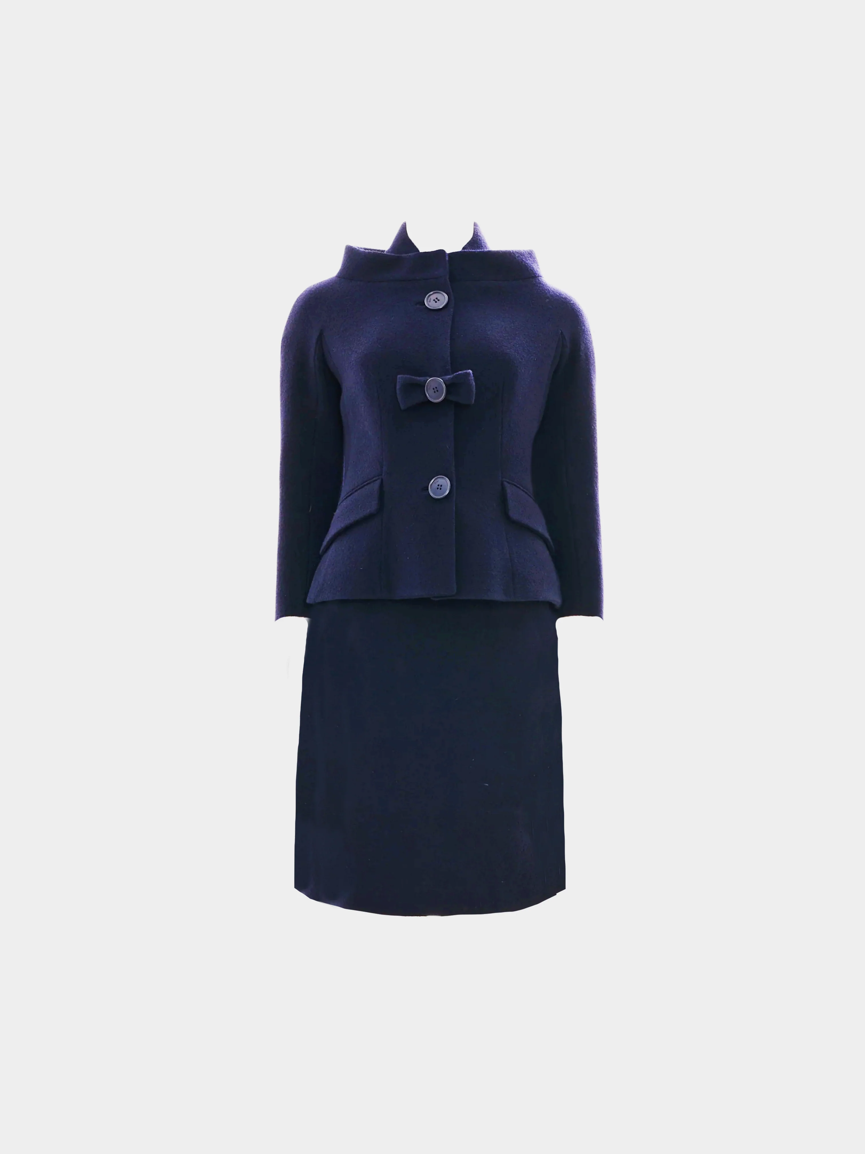 Christian Dior by John Galliano FW 2008 Blue Bow Dress and Coordinated Jacket