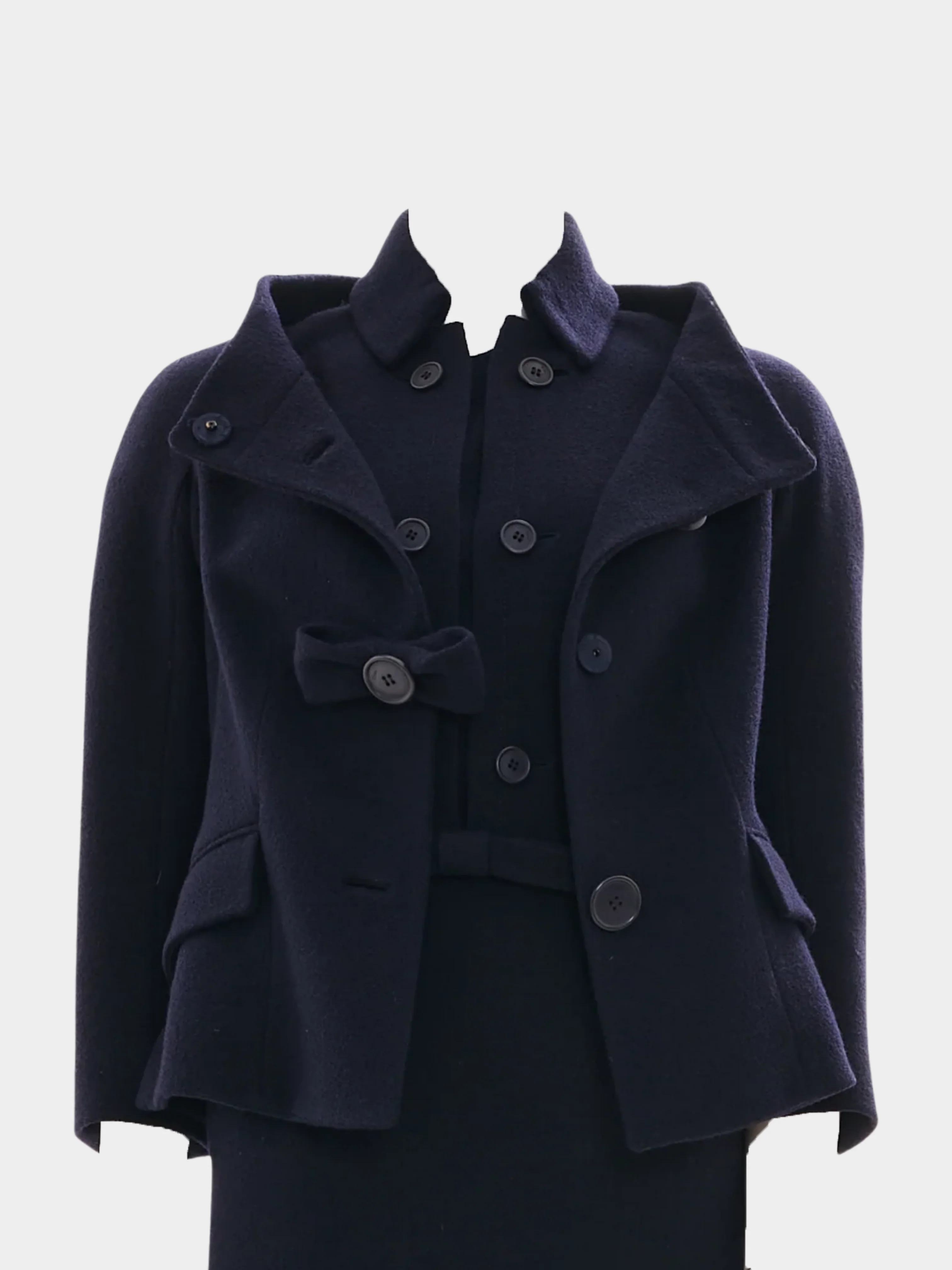 Christian Dior by John Galliano FW 2008 Blue Bow Dress and Coordinated Jacket - Image 5