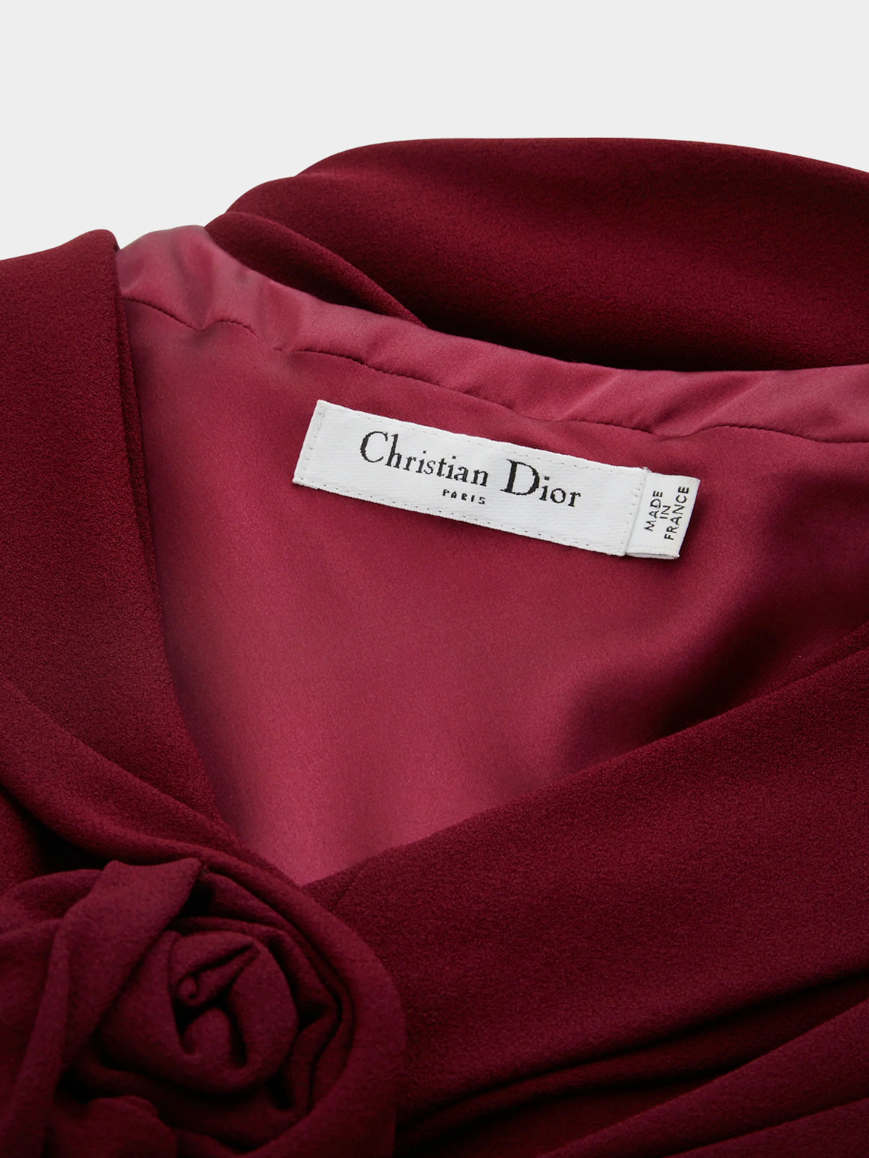 Christian Dior by John Galliano FW 2008 Burgundy Wool Evening Dress - Image 5