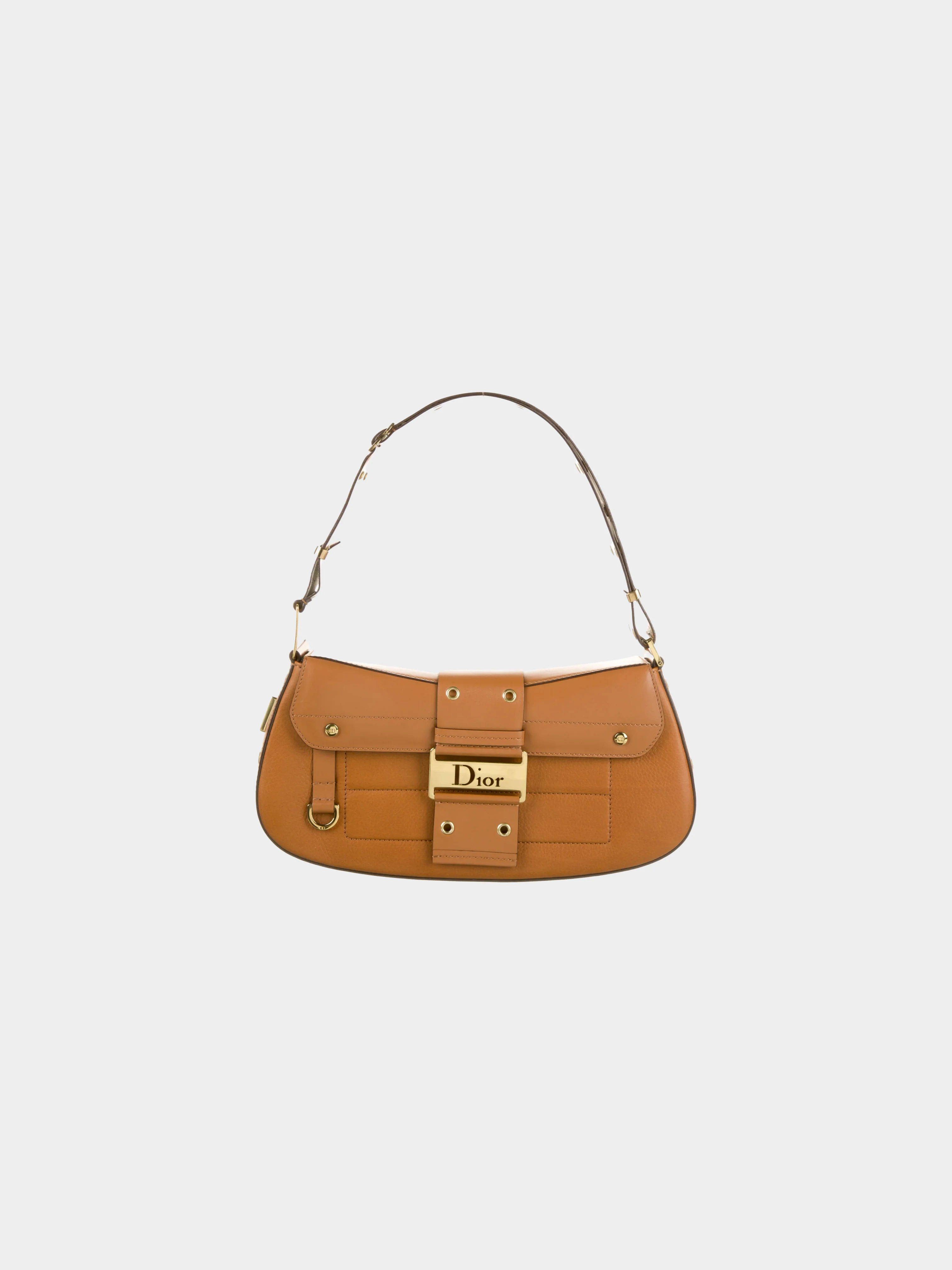 Christian Dior by John Galliano SS 2002 Brown Columbus Street Chic Shoulder Bag