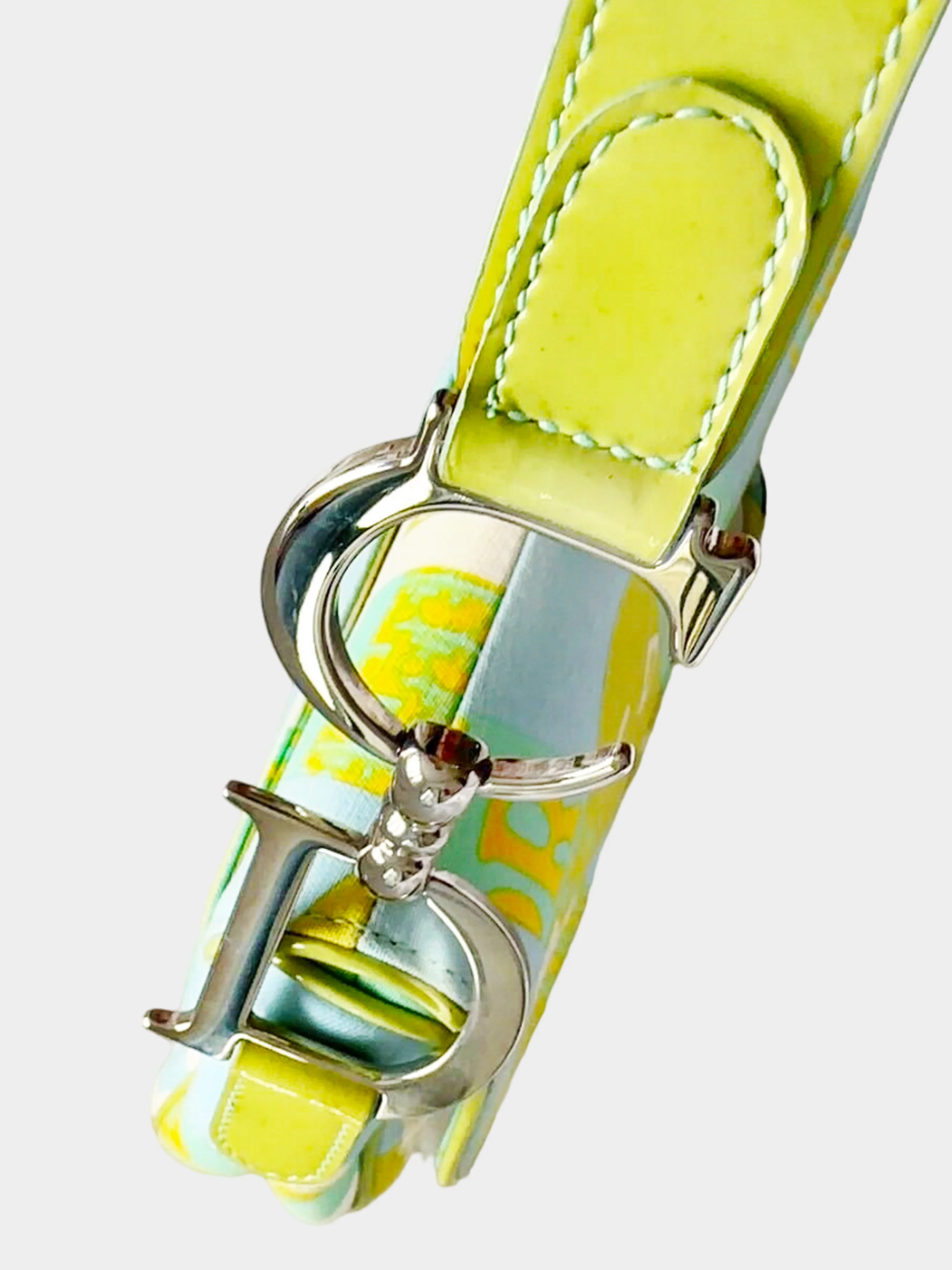 Christian Dior by John Galliano SS 2002 Rare Cartoon Collection Printed Canvas Saddle Bag - Image 4