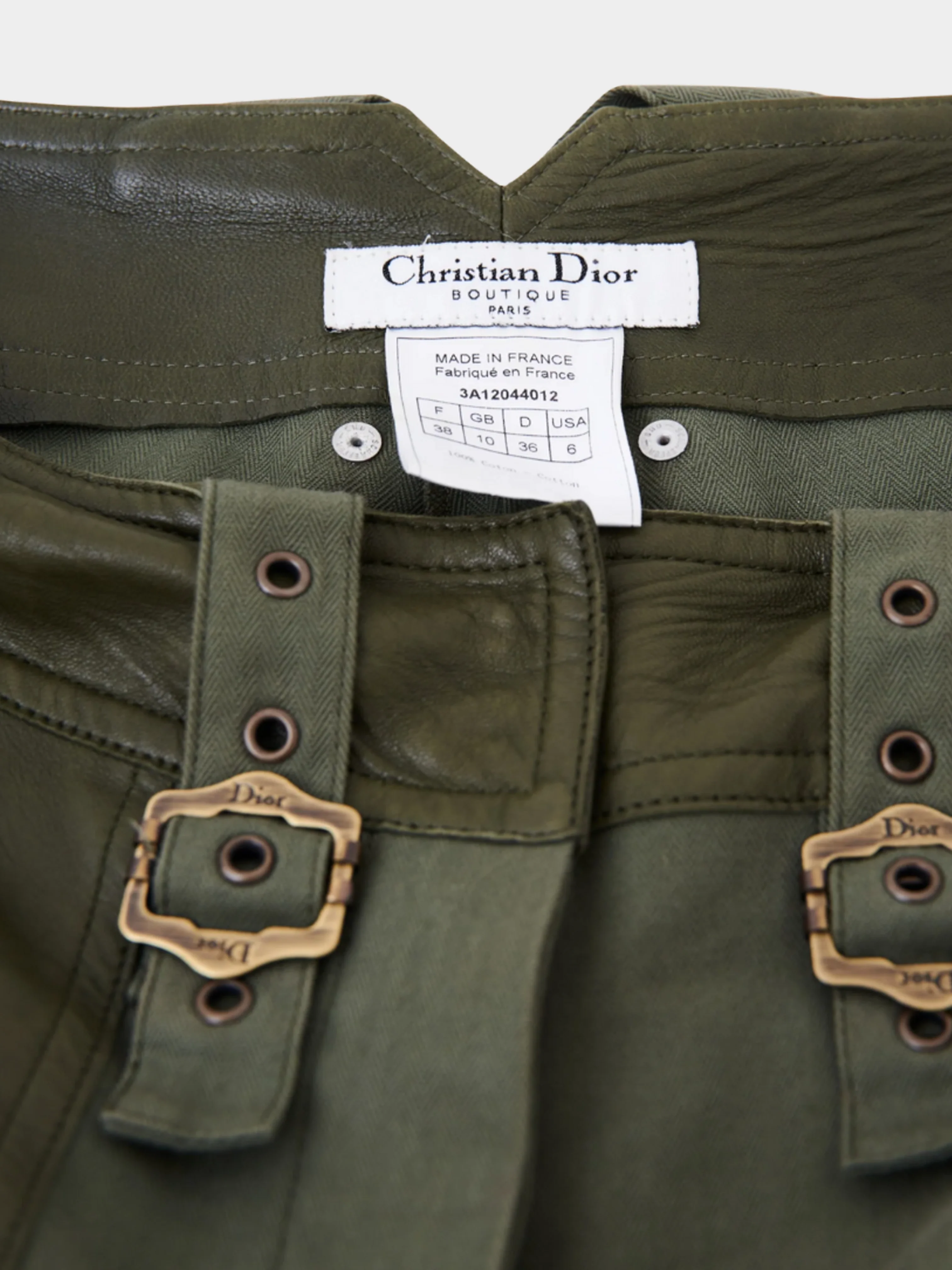 Christian Dior by John Galliano SS 2003 Military Khaki Bondage Set - Image 6