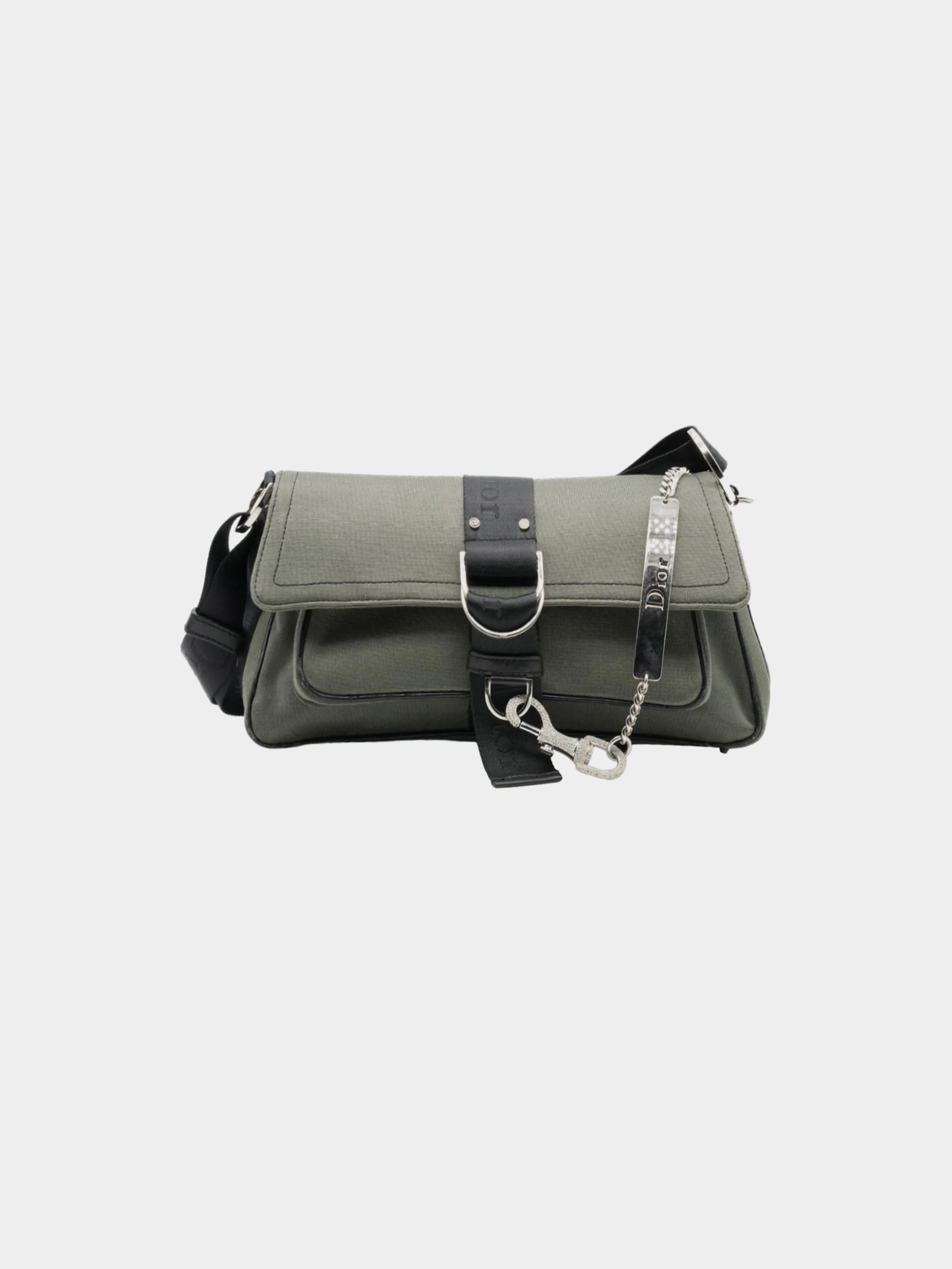 Christian Dior by John Galliano SS 2003 Olive Jersey Hardcore Bag