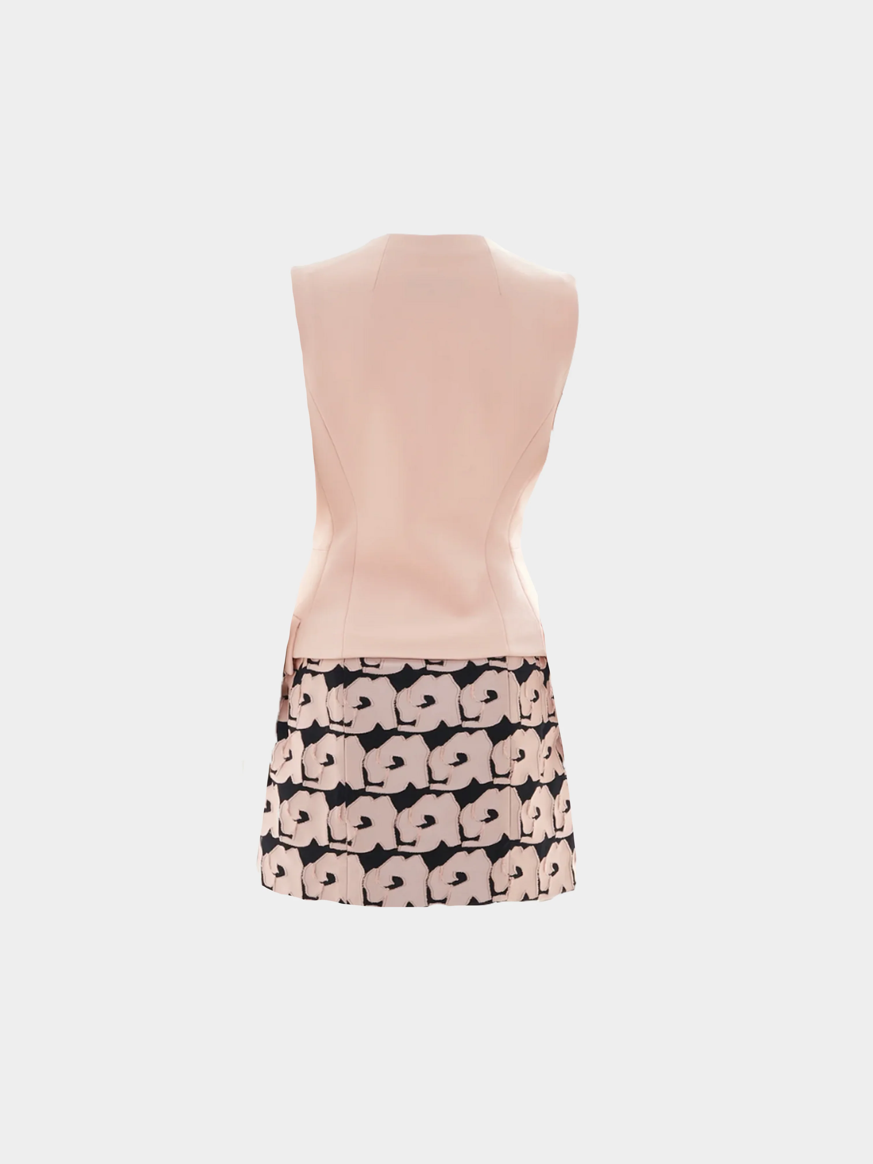 Christian Dior by Raf Simons FW 2013 Pink Open Top and Flowers Pattern Mini Skirt - Image 2