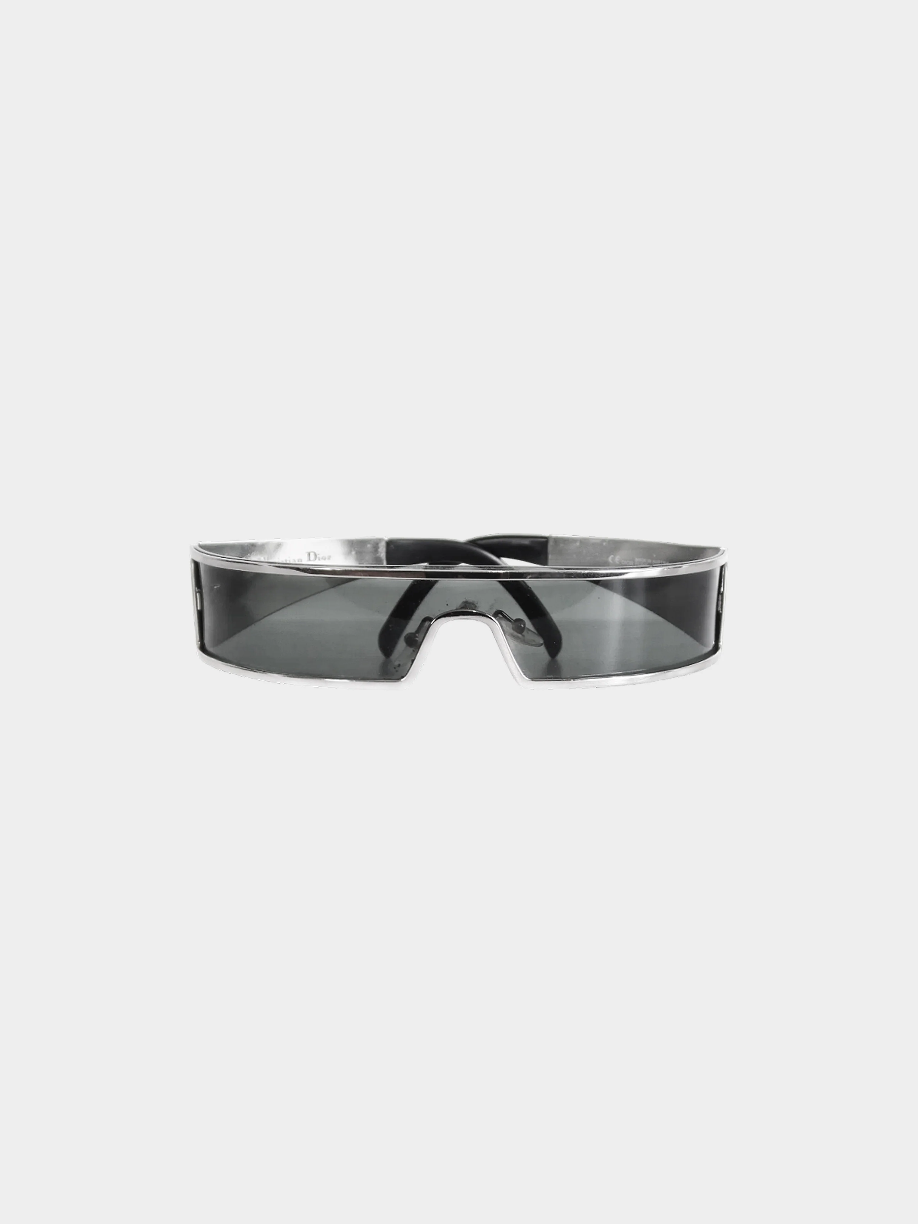 Christian Dior Early 2000s Rare Runway Silver Punk Sunglasses - Image 2