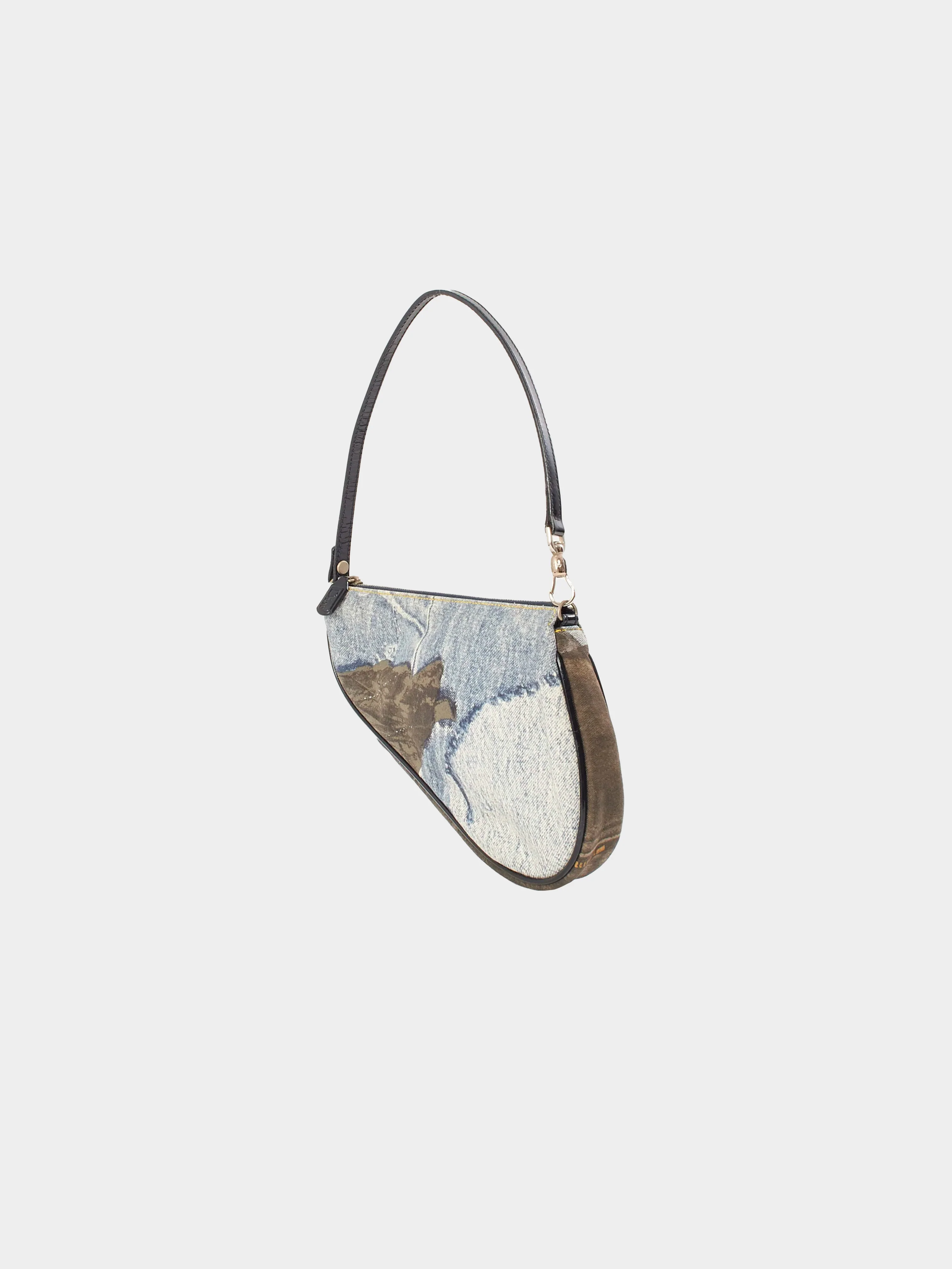 Christian Dior Fall Winter 2001 Denim Saddle Bag - Image 3