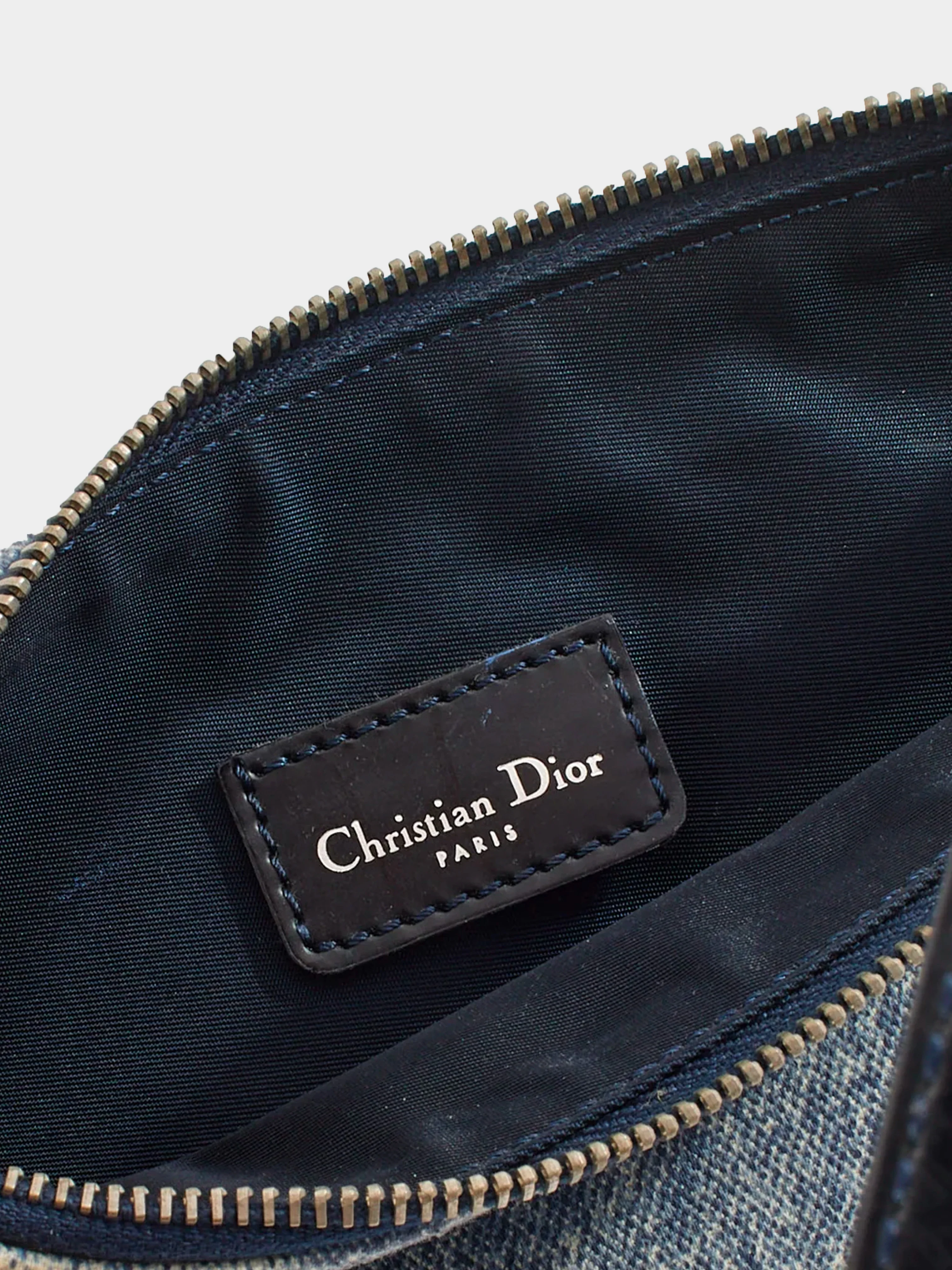 Christian Dior Fall Winter 2001 Denim Saddle Bag - Image 4