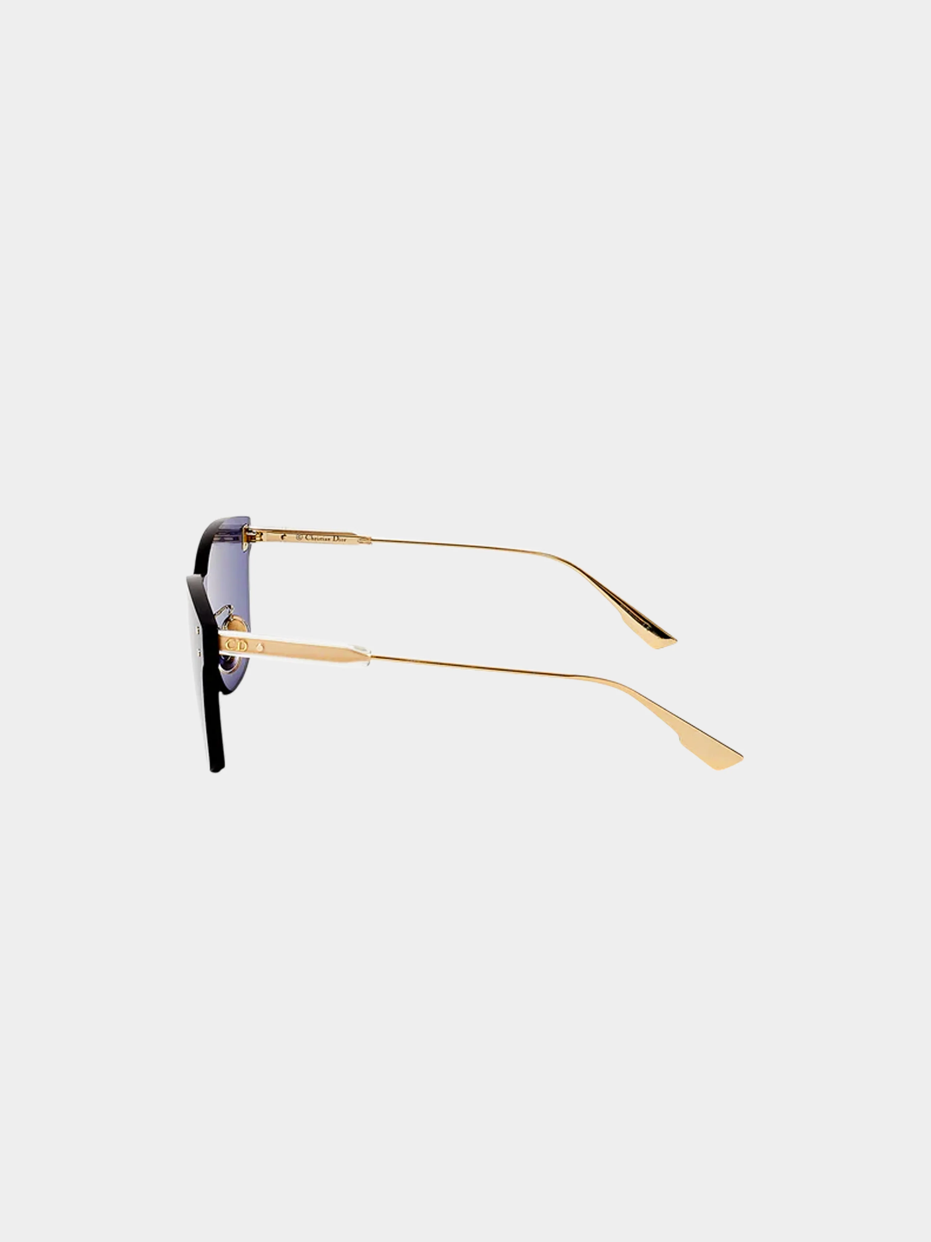 Christian Dior FW 2018 Blue Rimless Quake2 Sunglasses - Image 3