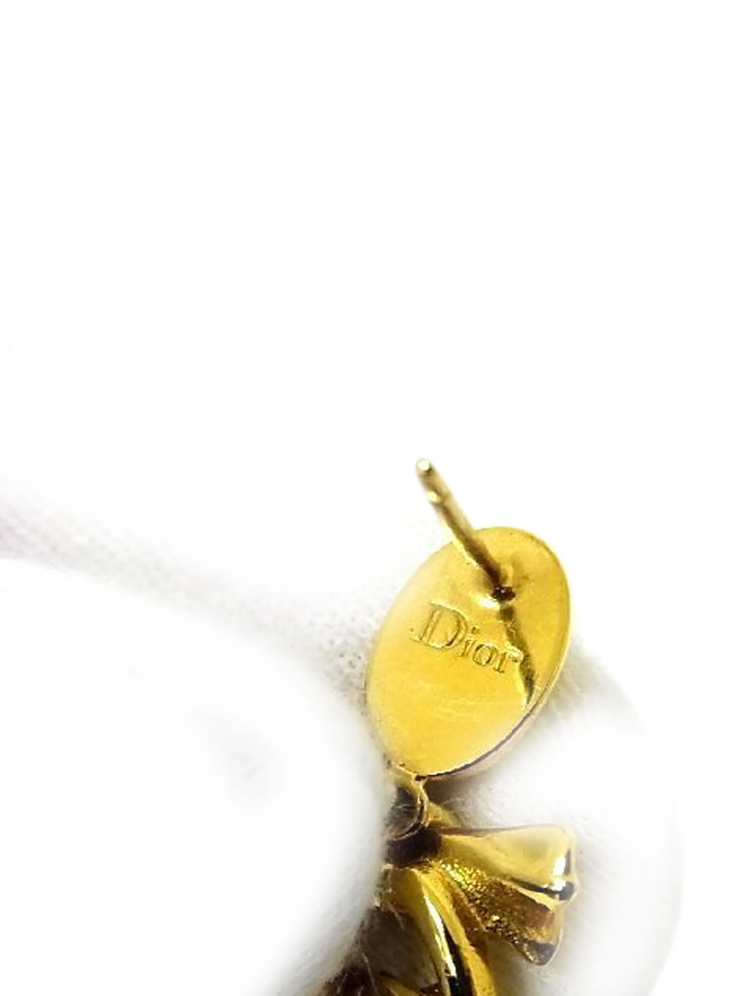 Christian Dior 2000s Gold Wreath Drop Earrings - Image 3