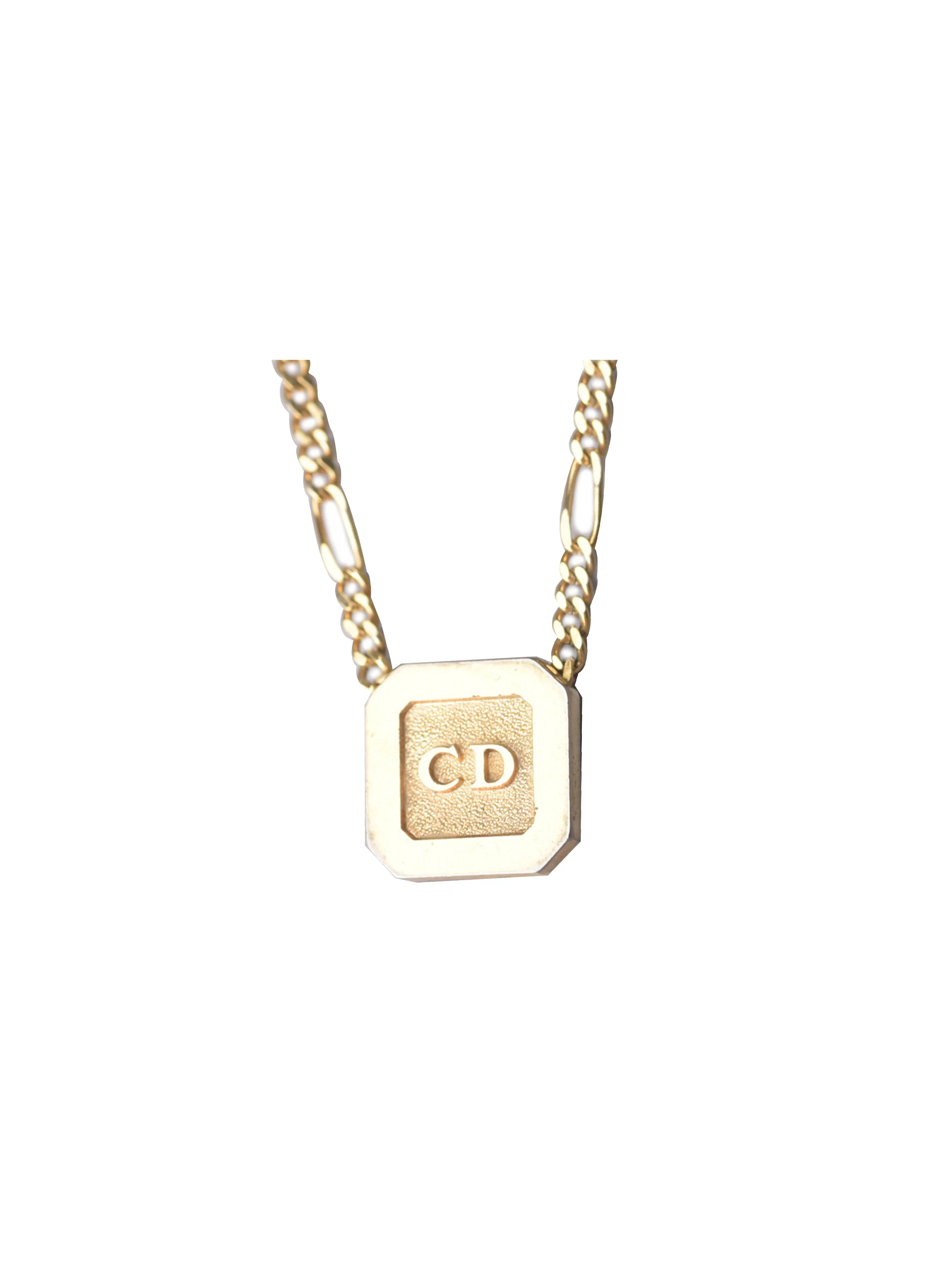 Christian Dior 2000s Gold Square Necklace - Image 3