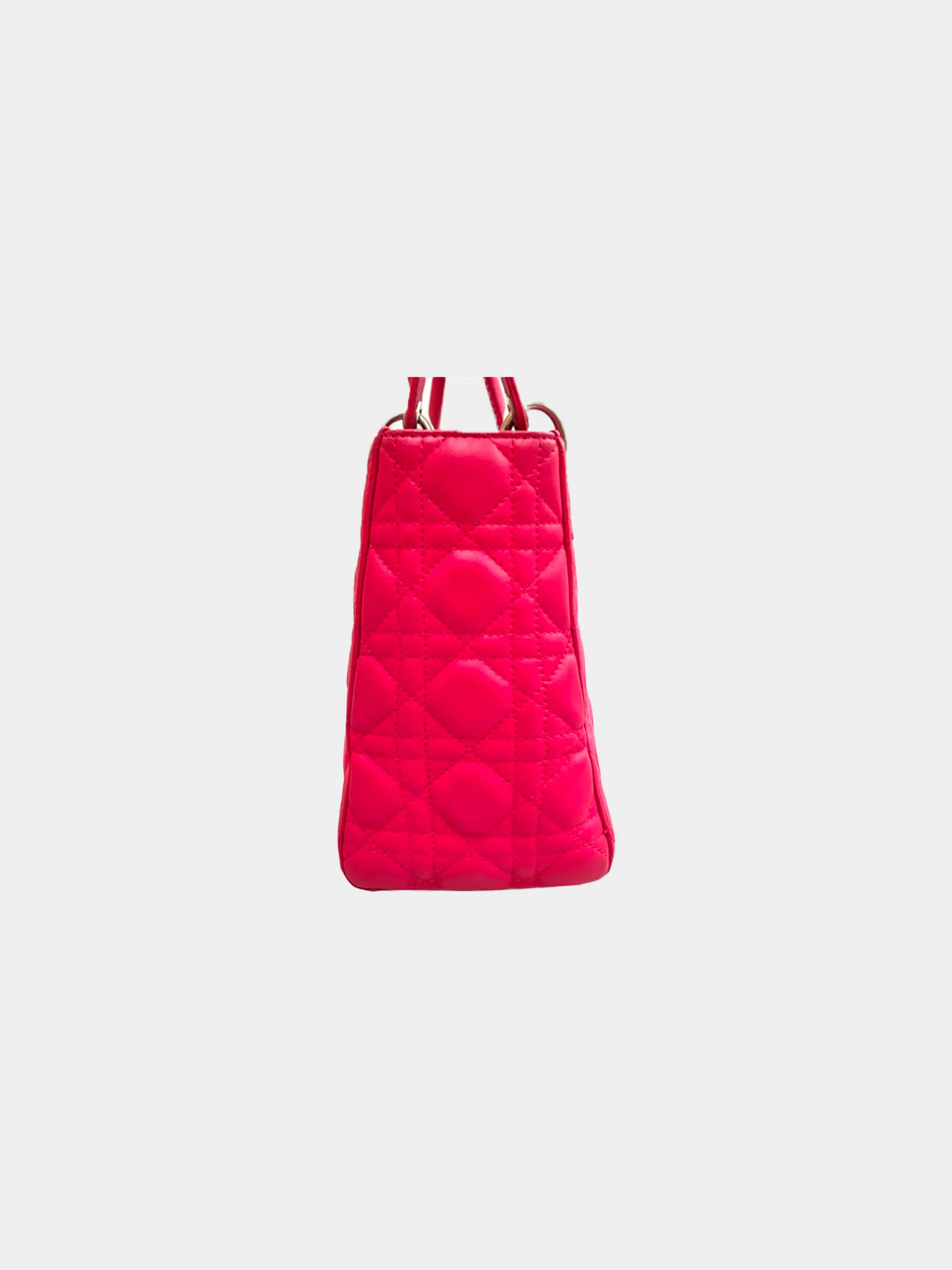 Christian Dior Lady Dior Cannage Pink Handbag - Image 3