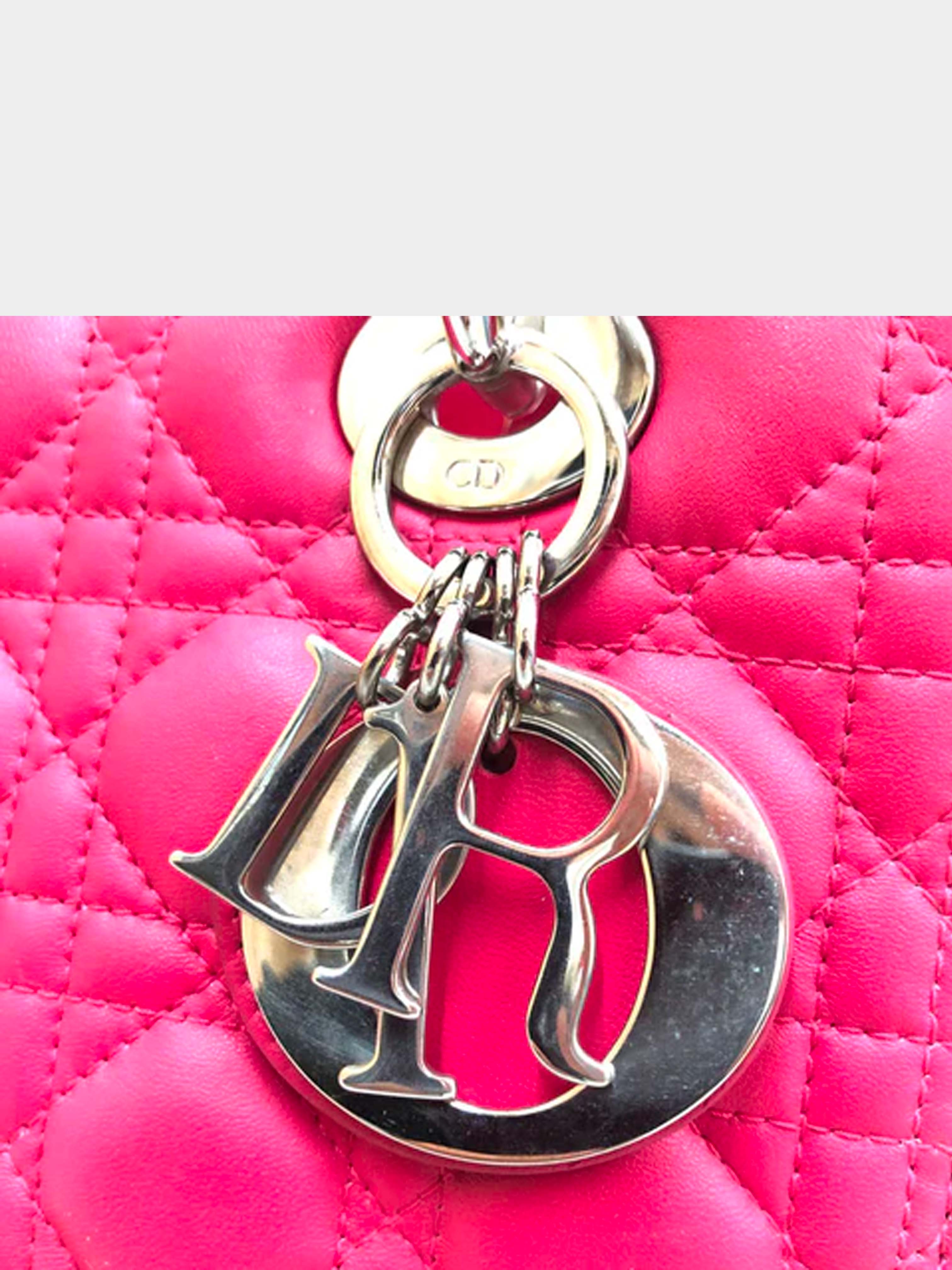 Christian Dior Lady Dior Cannage Pink Handbag - Image 4