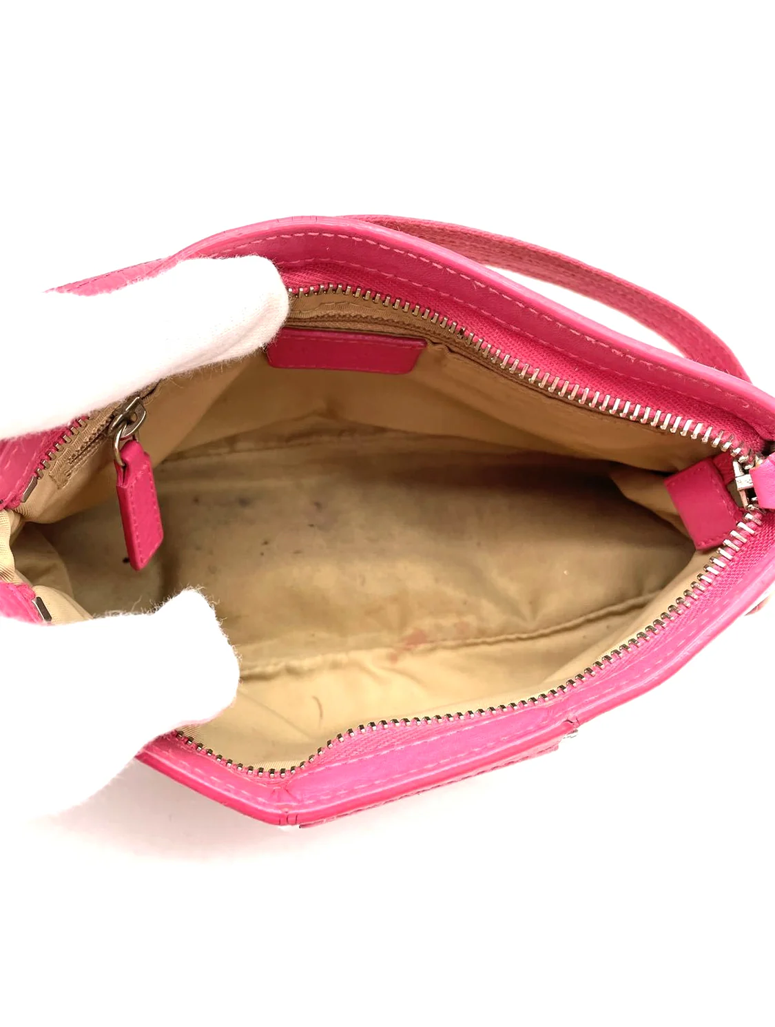 Christian Dior 2000s Monogram Canvas Pink Leather Handbag - Image 5