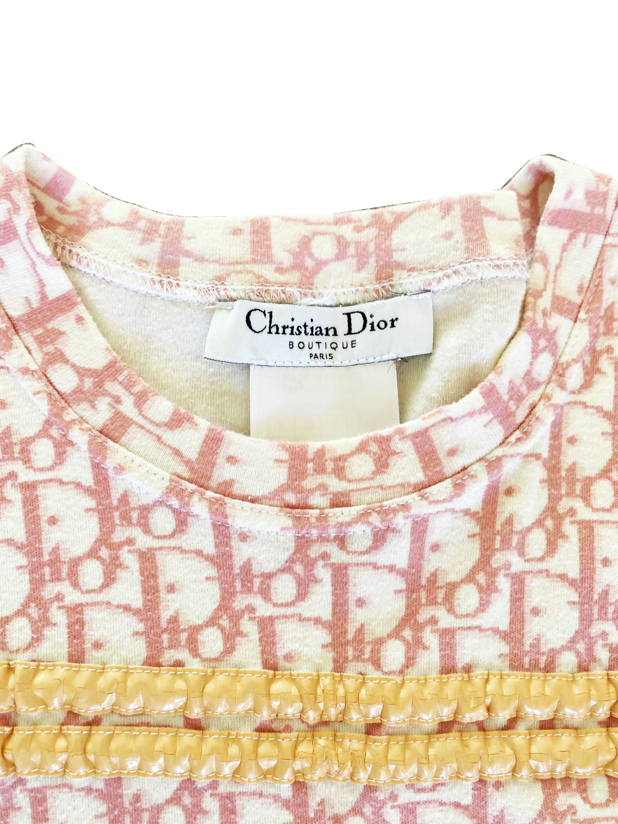 Christian Dior 2000s Diorissimo Monogram Pink Tank - Image 3