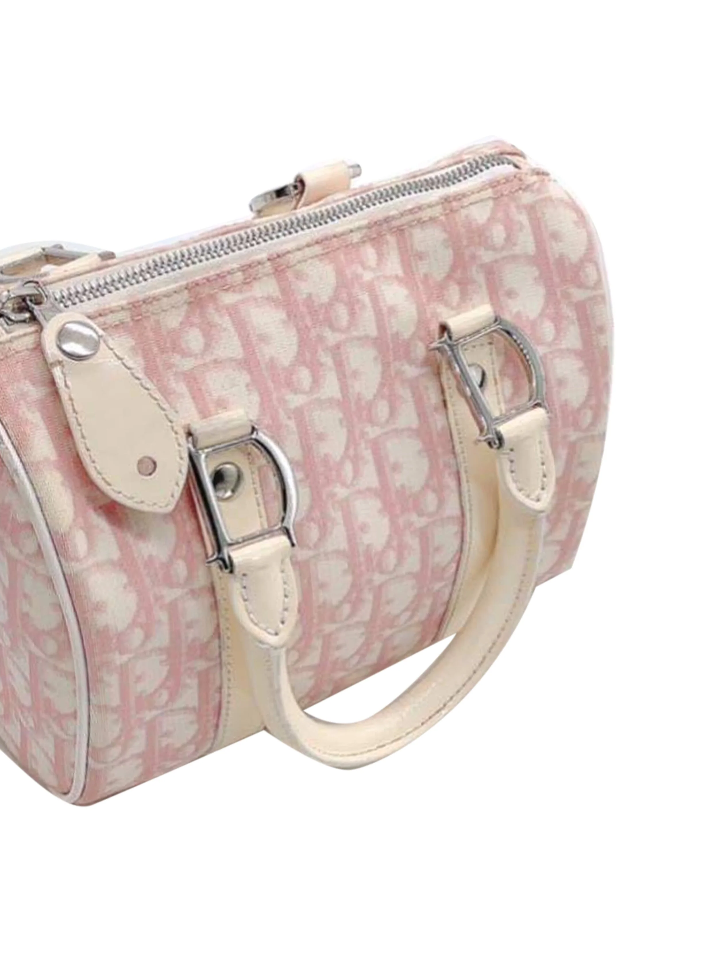 Christian Dior 2000s Pink Trotter Lock Boston Bag - Image 5