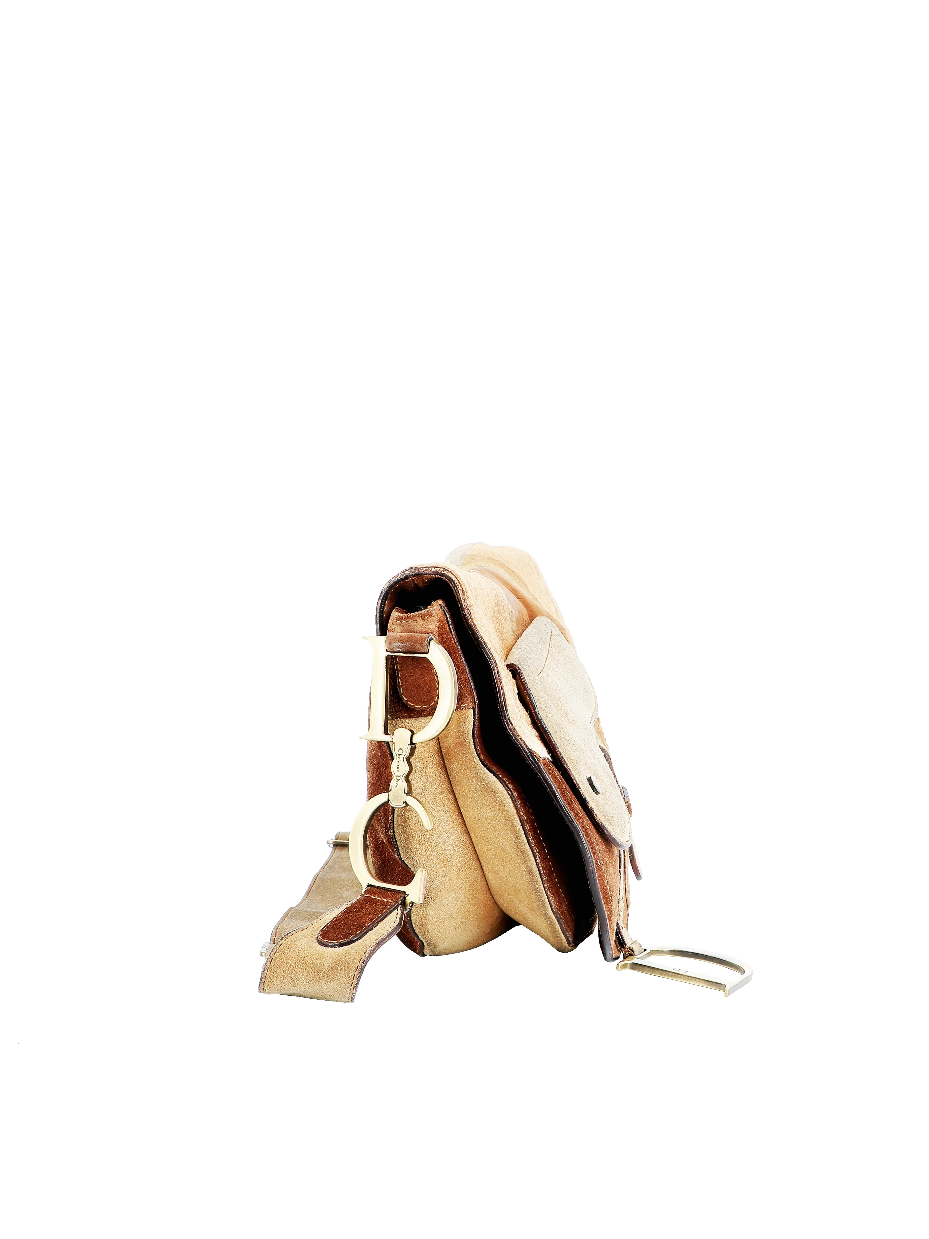 Christian Dior 2000s Ponyhair Rare Brown Saddle Bag - Image 3