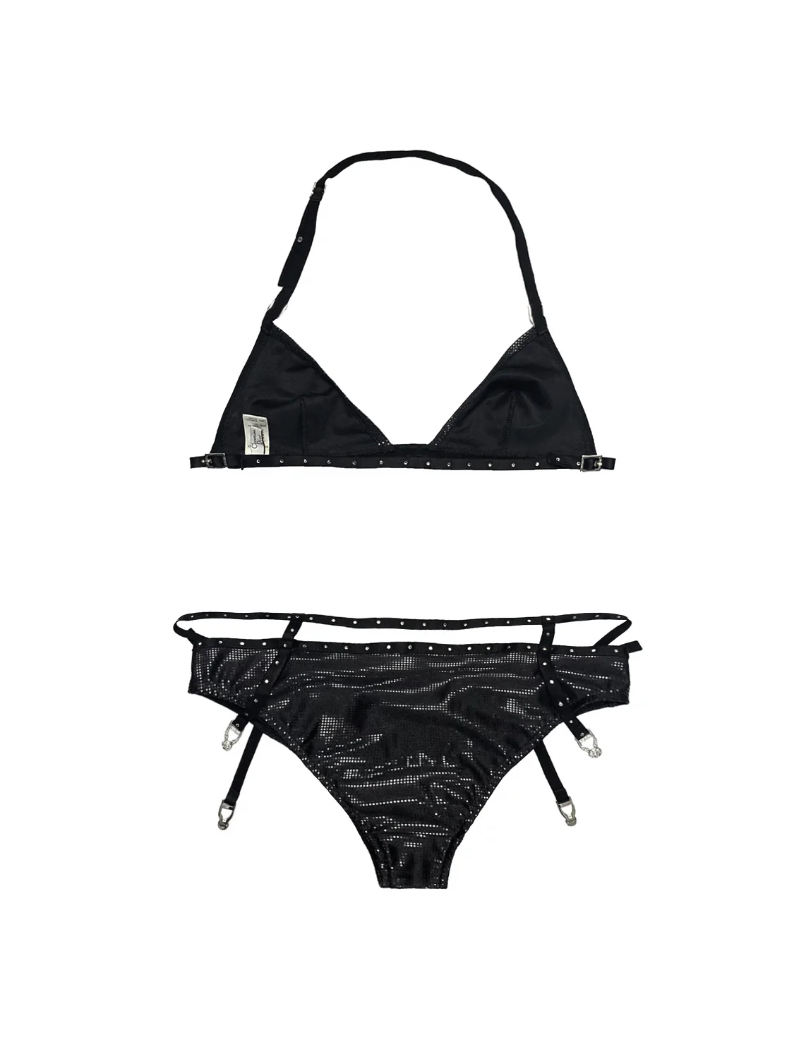 Christian Dior 2000s Rare Black Bondage Bikini - Image 2