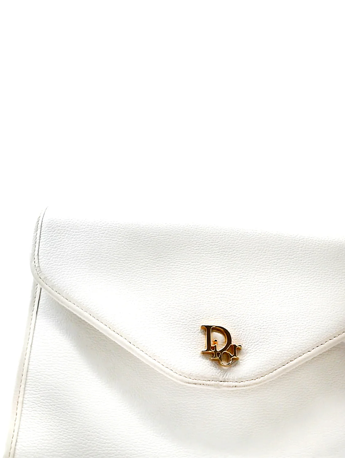 Christian Dior 2000s Rare White Envelope Chain Bag - Image 2