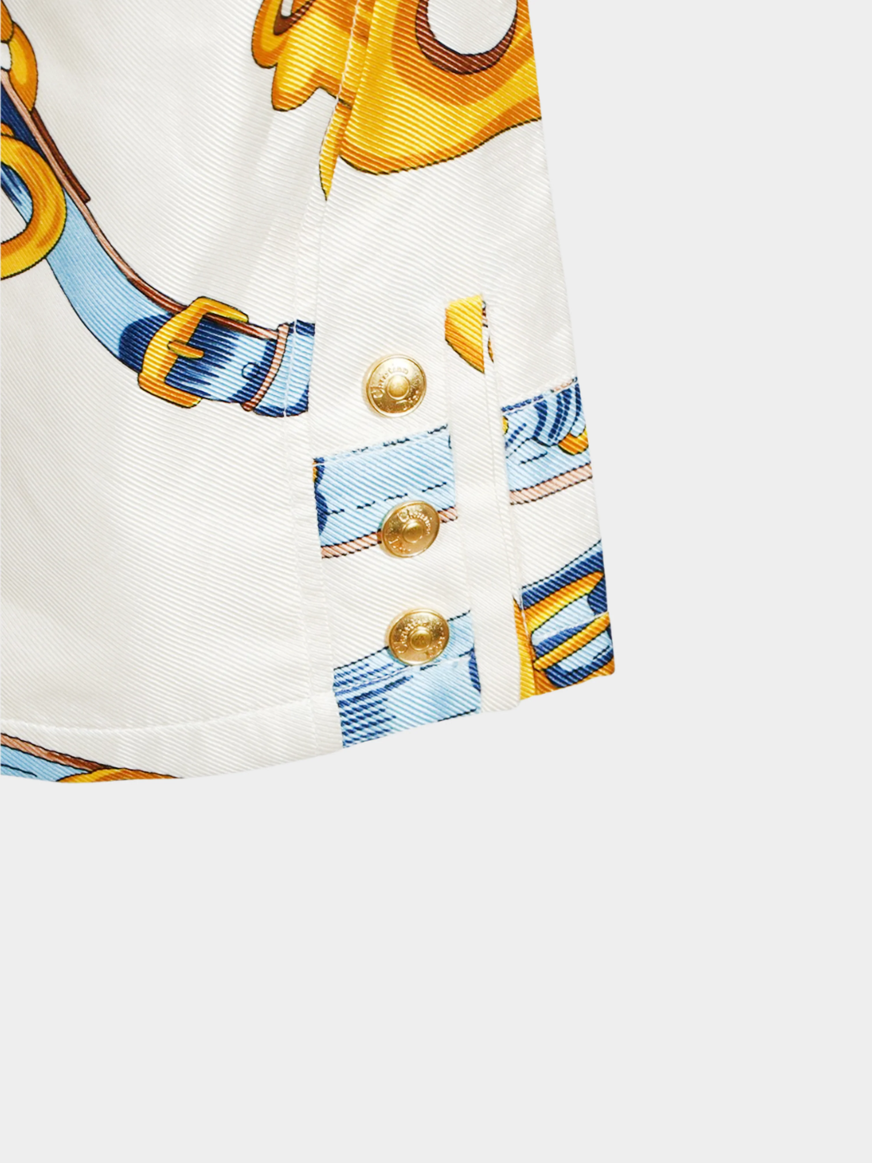 Christian Dior SS 2000 Printed Silk Capri Pants - Image 2