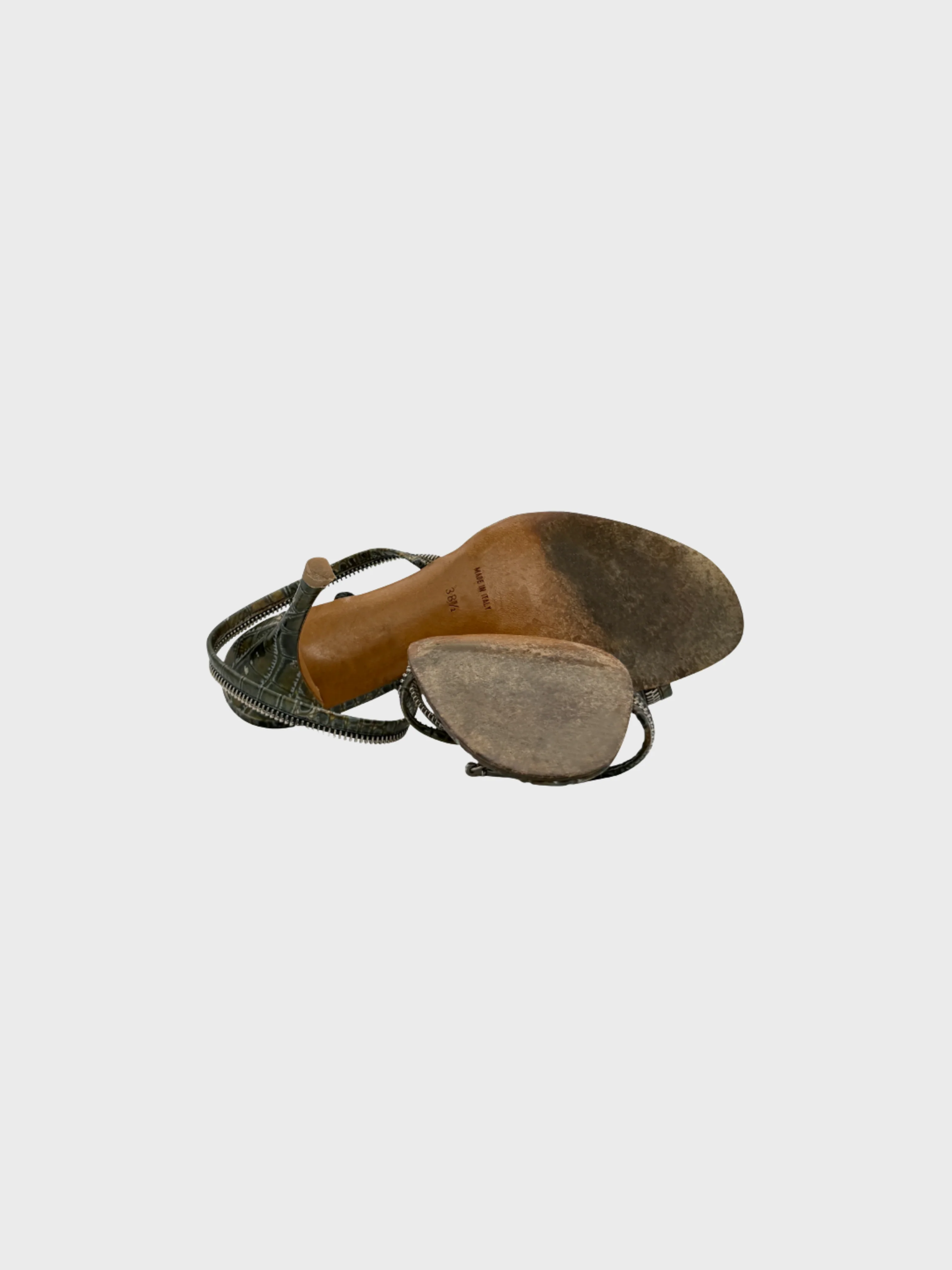 Christian Dior SS 2001 Grey Reptil Sandal - Image 3