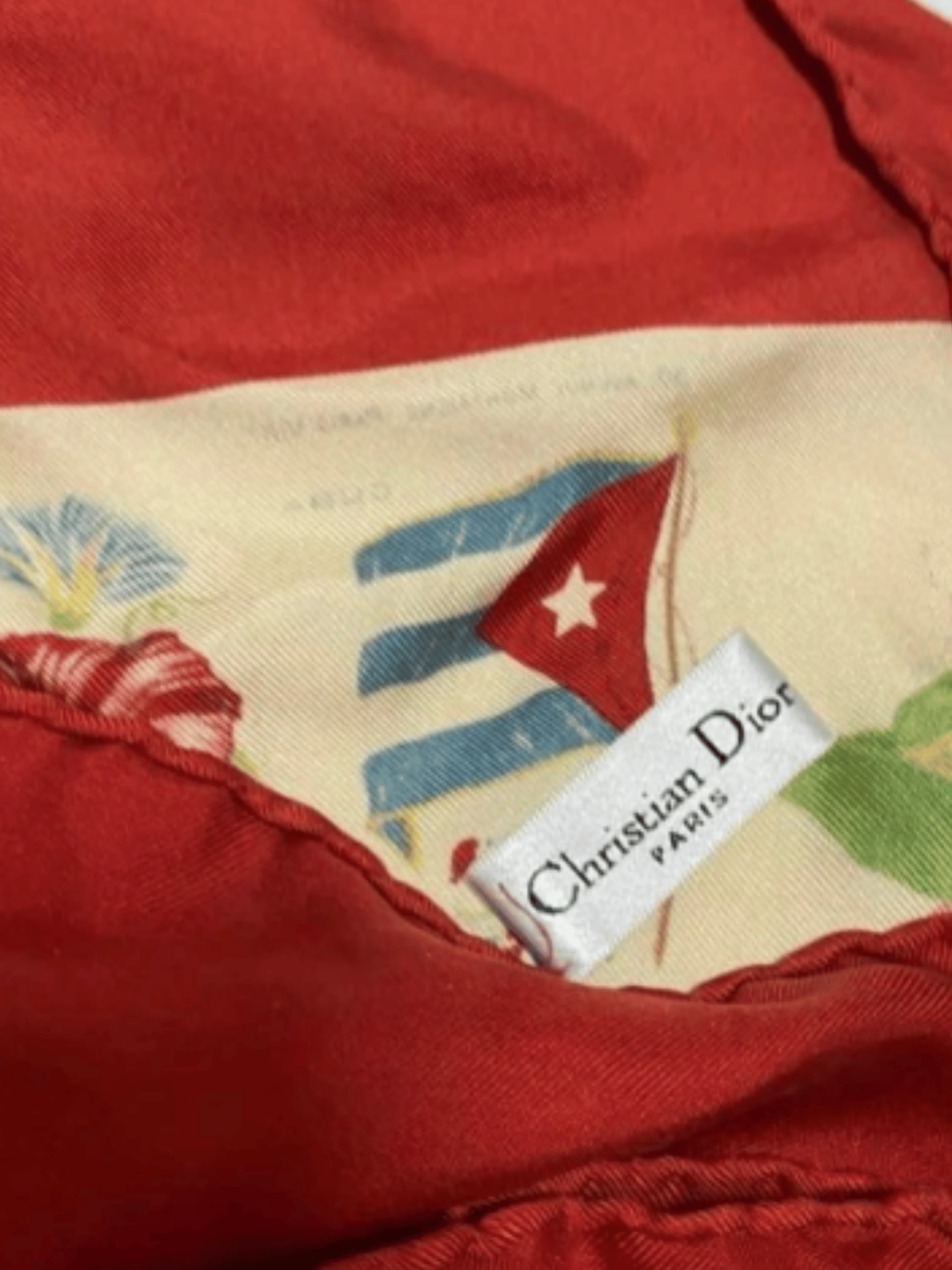 Christian Dior SS 2002 Graphic Printed Silk Scarf - Image 2