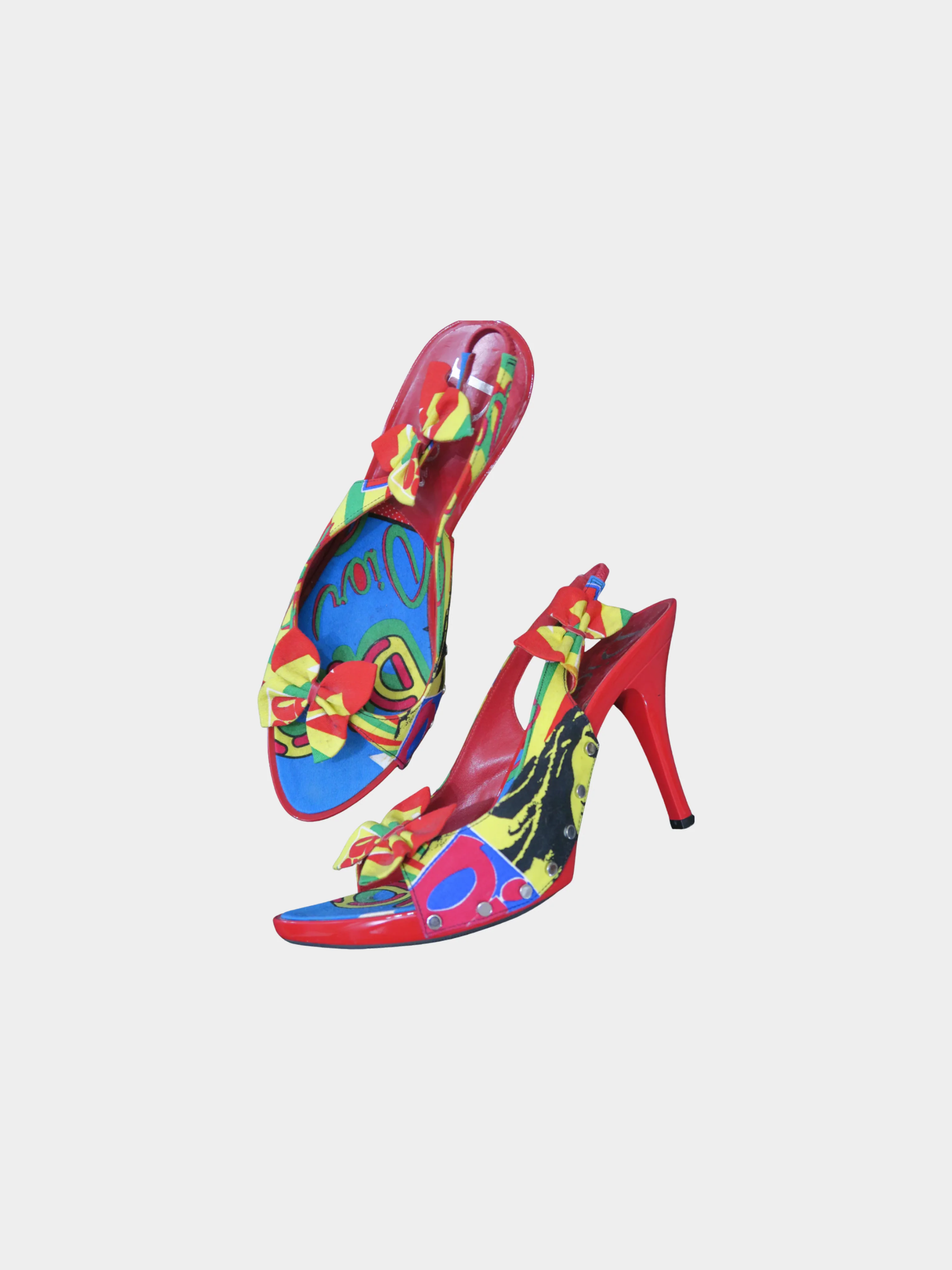 Christian Dior SS 2004 Colorful Mania Jamaican Heels - Image 2