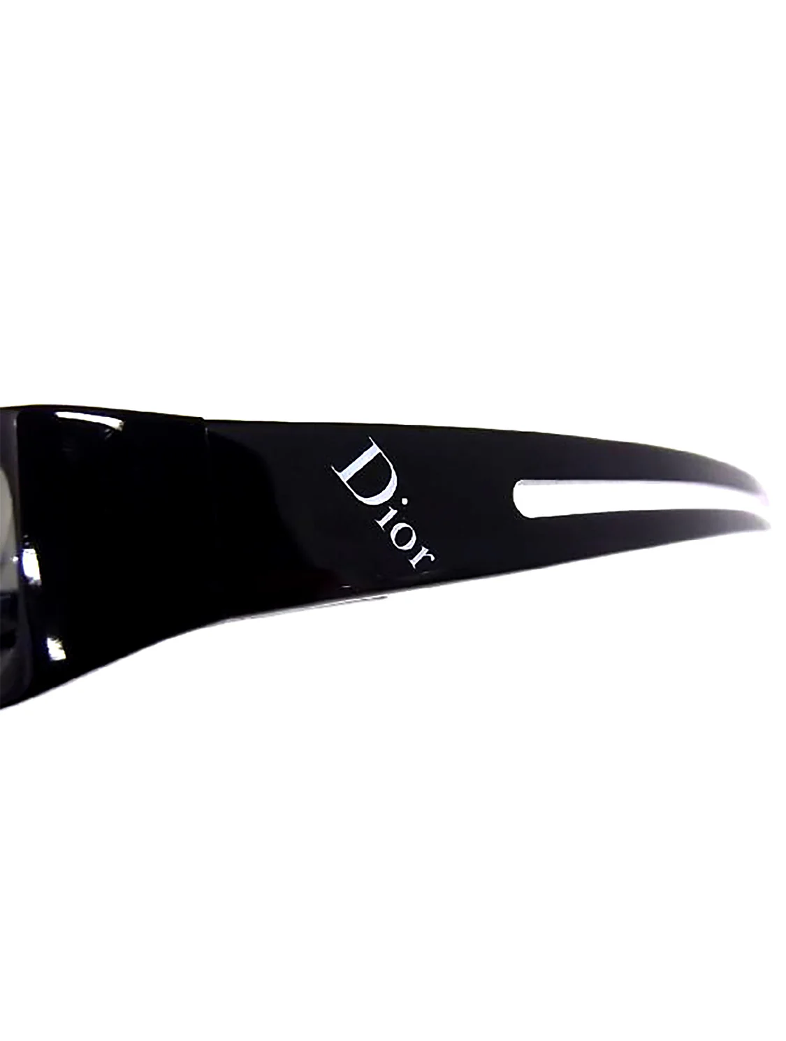 Christian Dior 2000s Thin Black Spell Out Sunglasses - Image 4