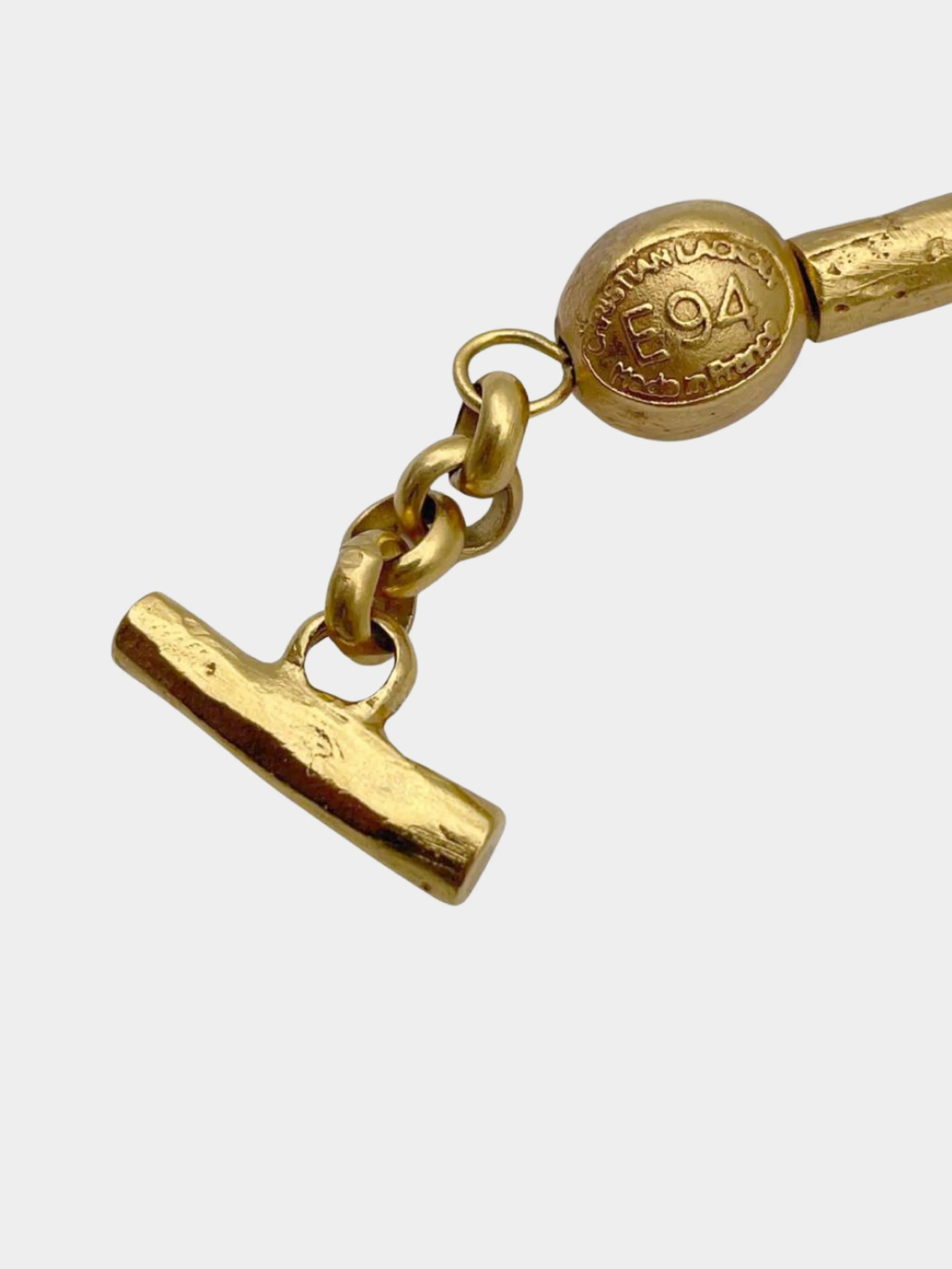Christian Lacroix 1980s Gold Metal Multi Charm Bracelet - Image 4