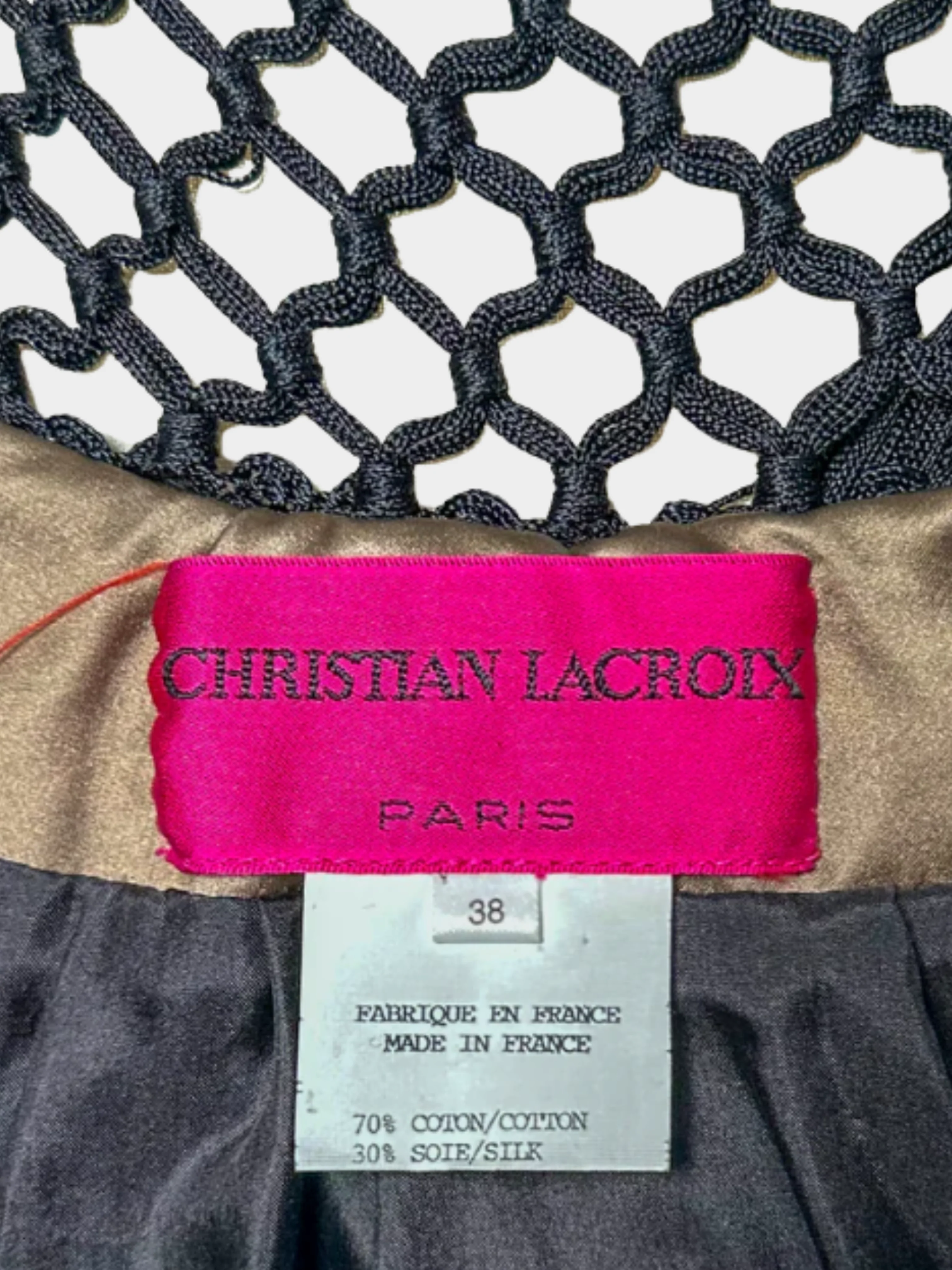 Christian Lacroix 1990s Black Lace Bustier Dress - Image 4