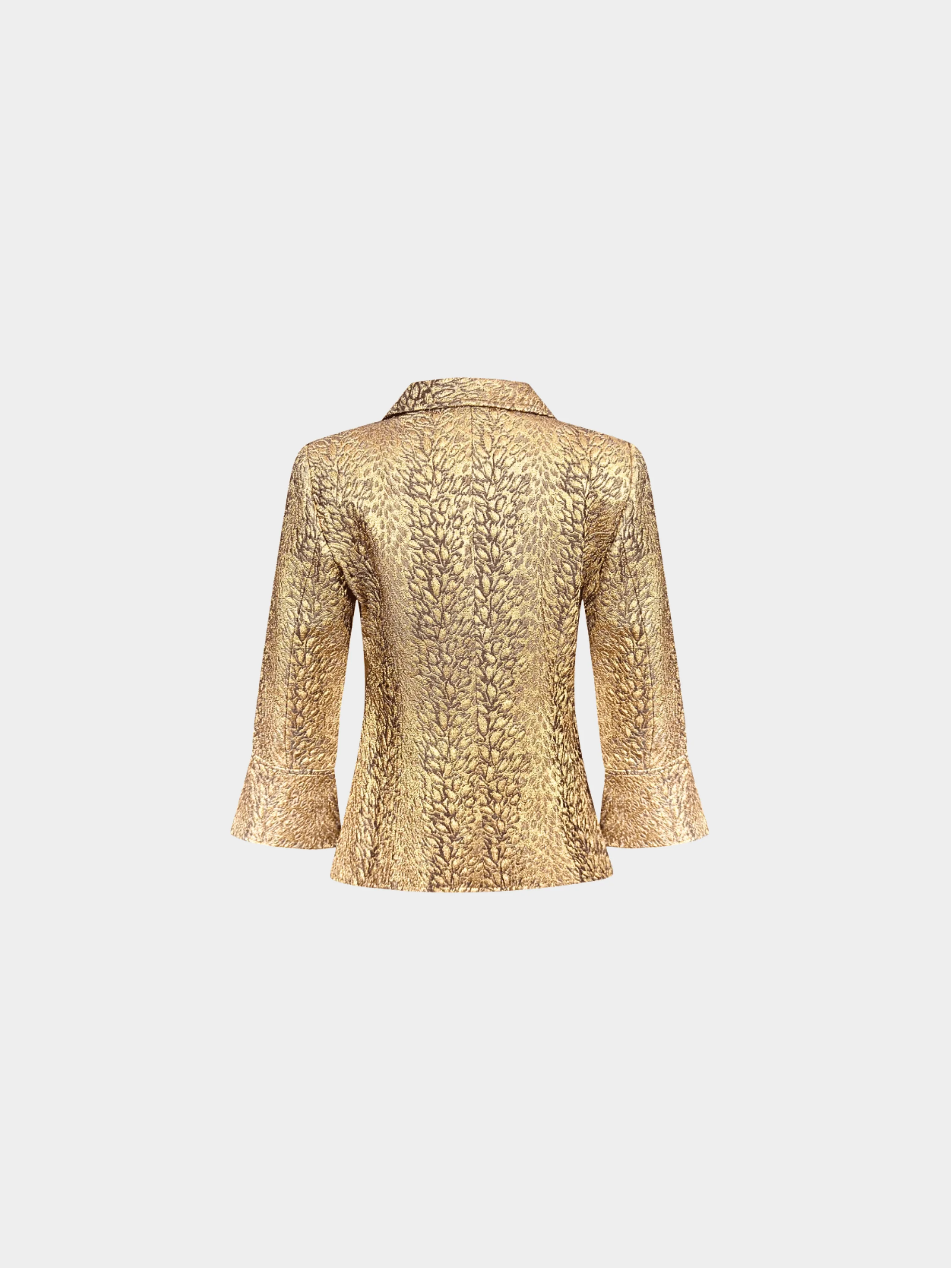 Christian Lacroix 1990s Gold Baroque Brocade Jacket - Image 2