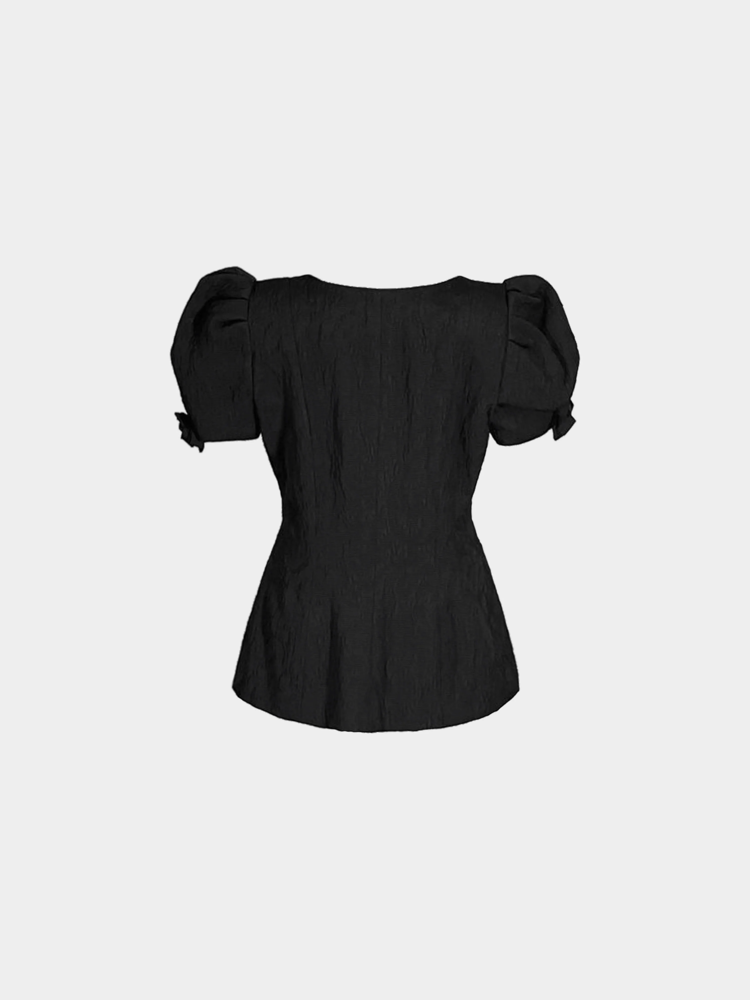 Christian Lacroix 2000s Black Puff Sleeve Jacket - Image 2