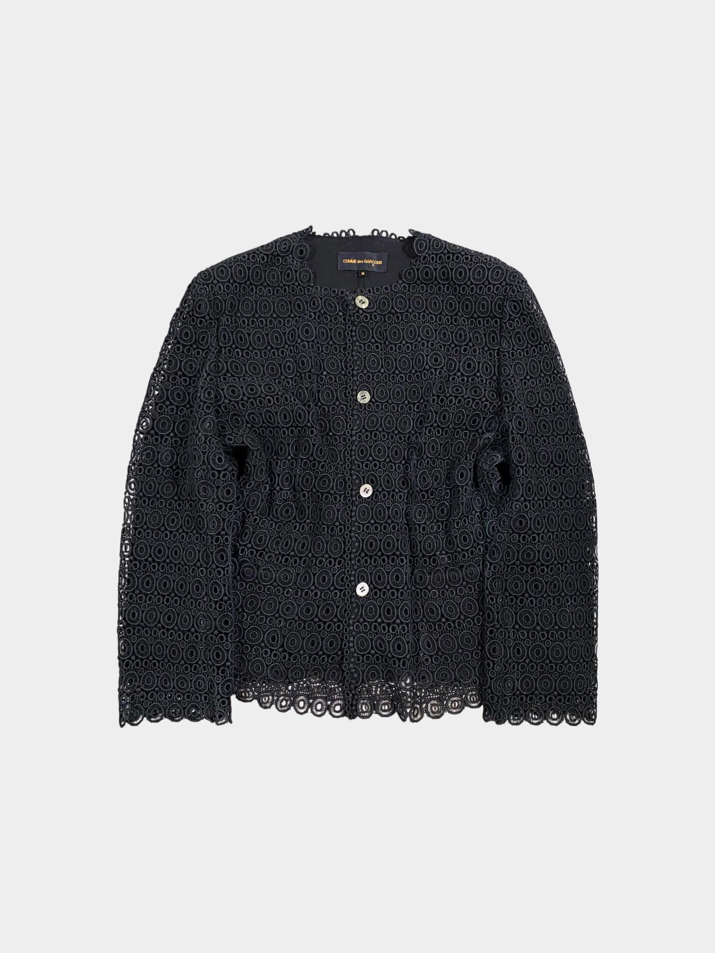 Comme des Garçons 1990s Rare Archival Black Lace Jacket