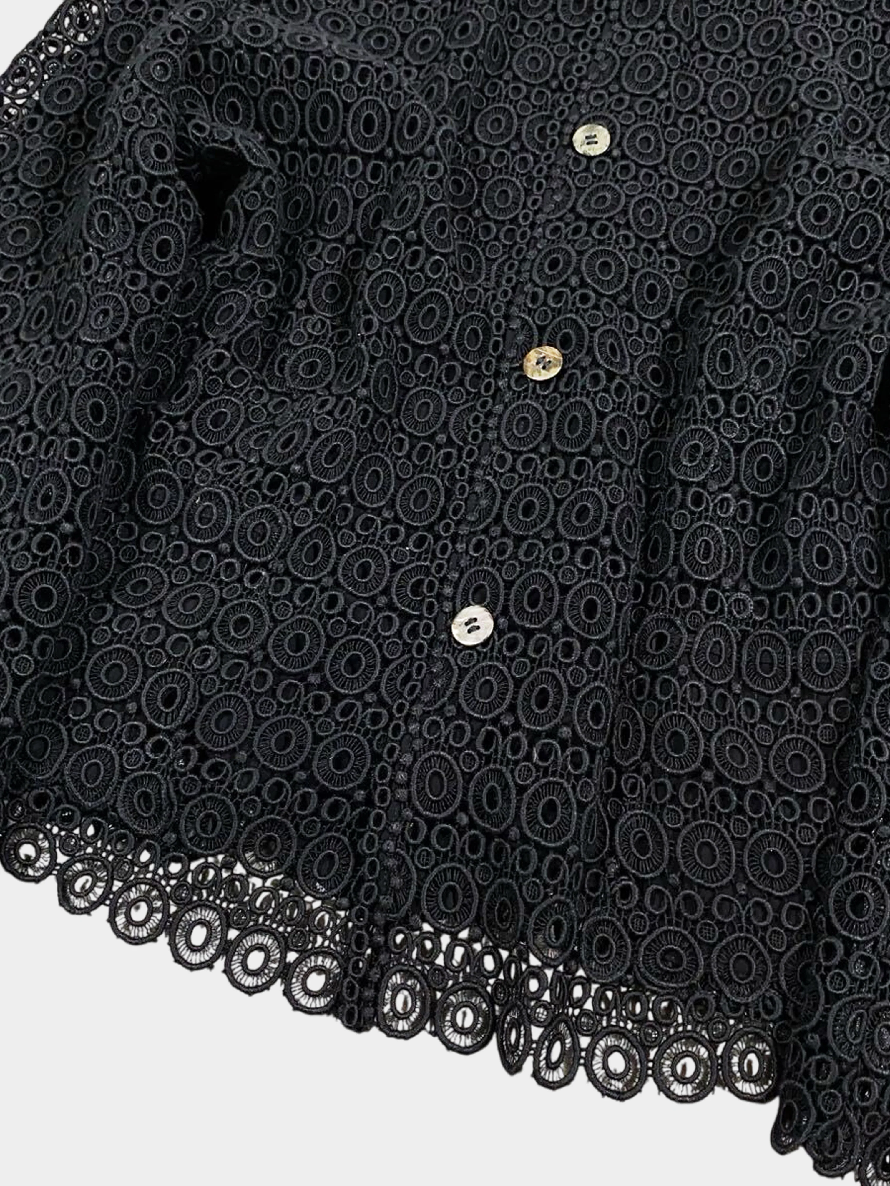 Comme des Garçons 1990s Rare Archival Black Lace Jacket - Image 3
