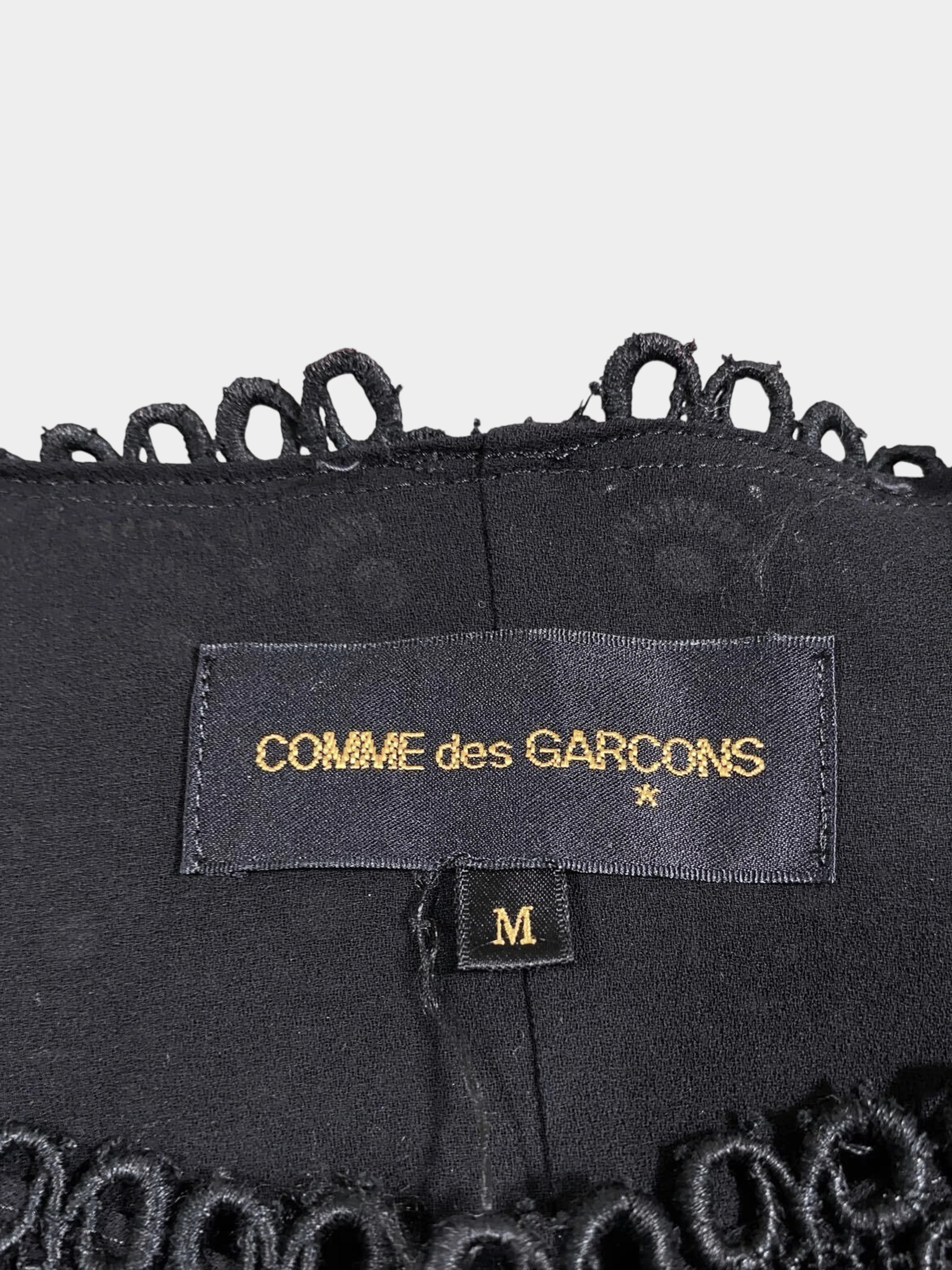 Comme des Garçons 1990s Rare Archival Black Lace Jacket - Image 5