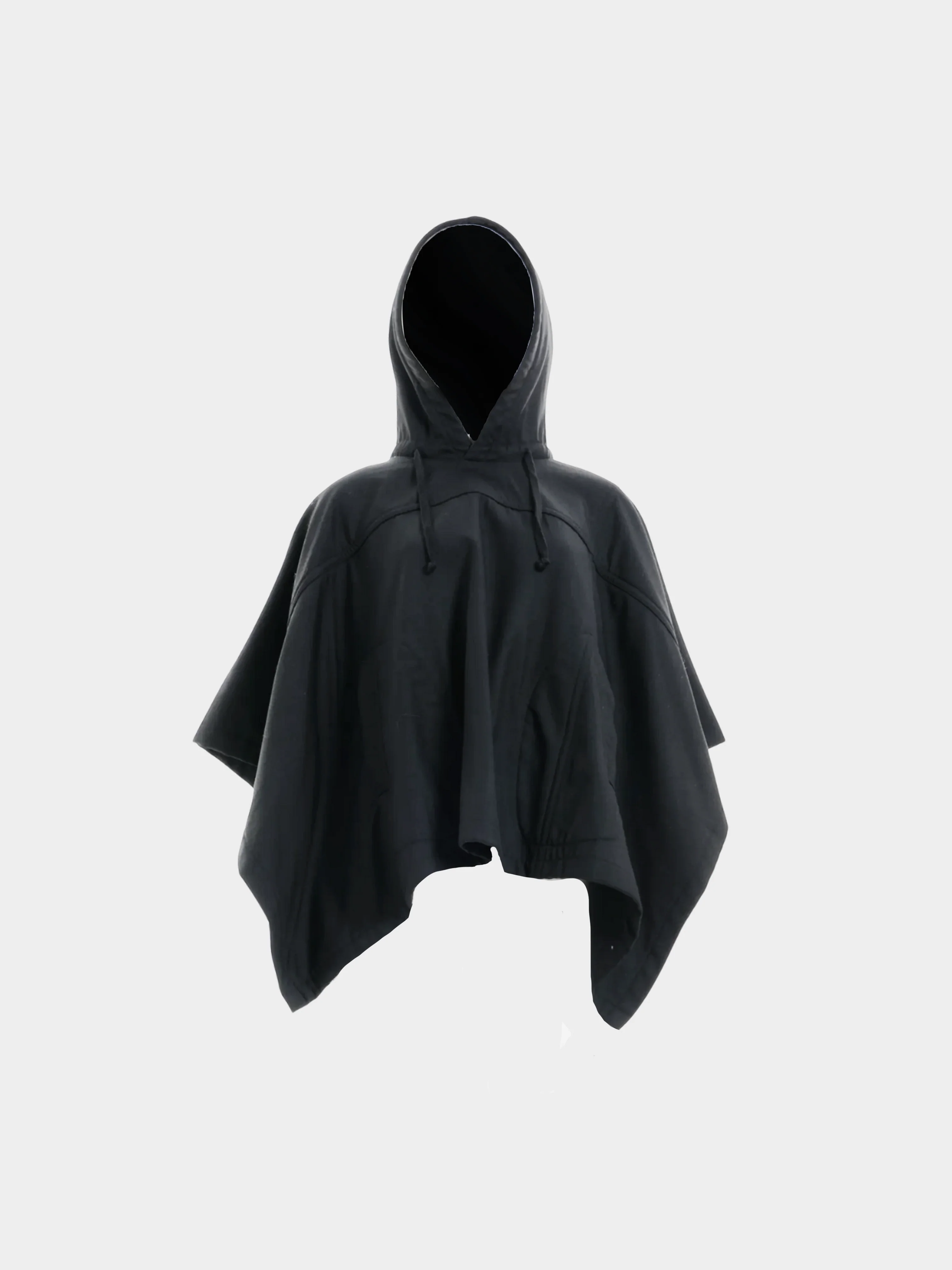 Comme des Garçons 2000s Black Hooded Oversized Cape