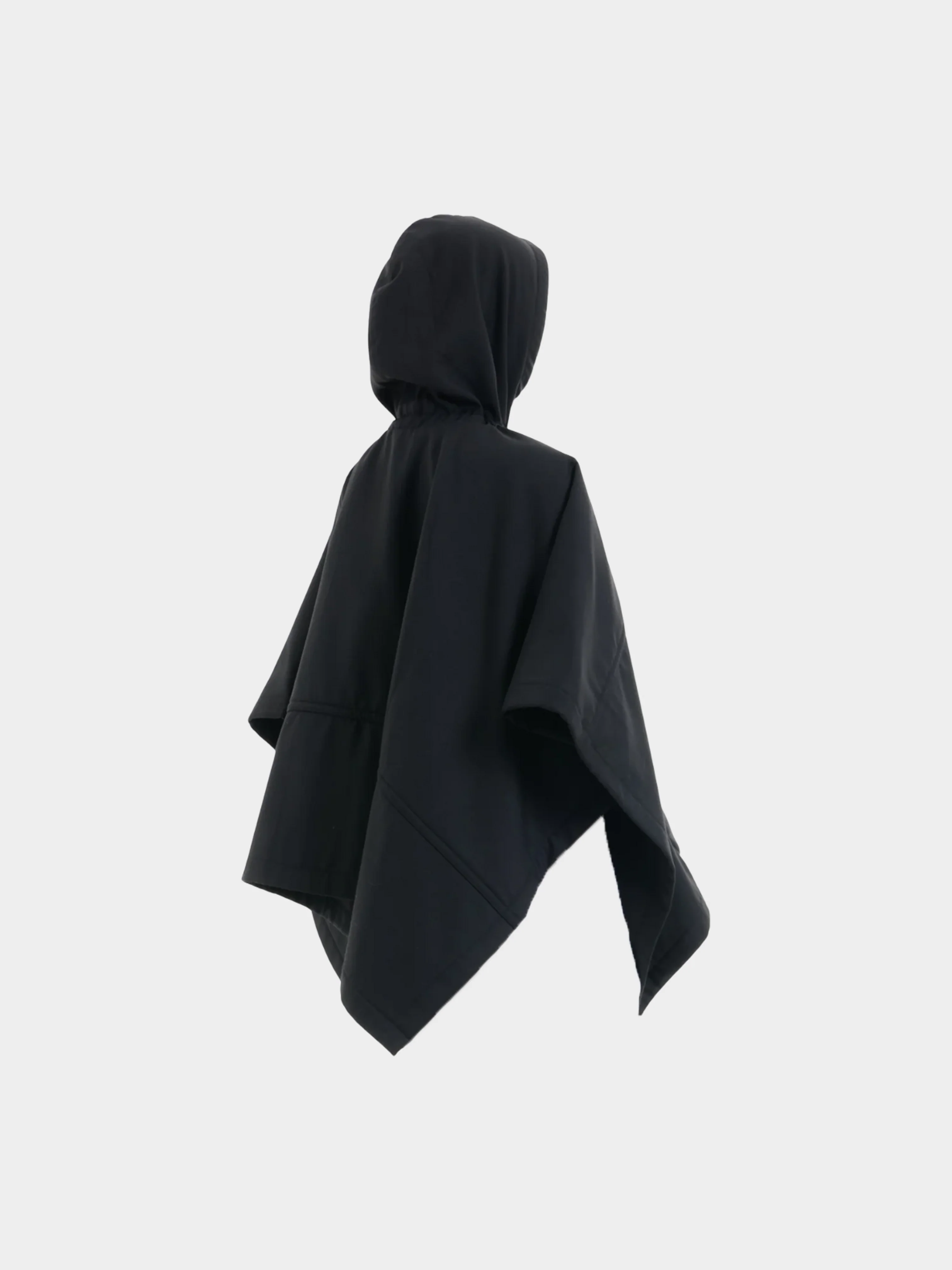 Comme des Garçons 2000s Black Hooded Oversized Cape - Image 3