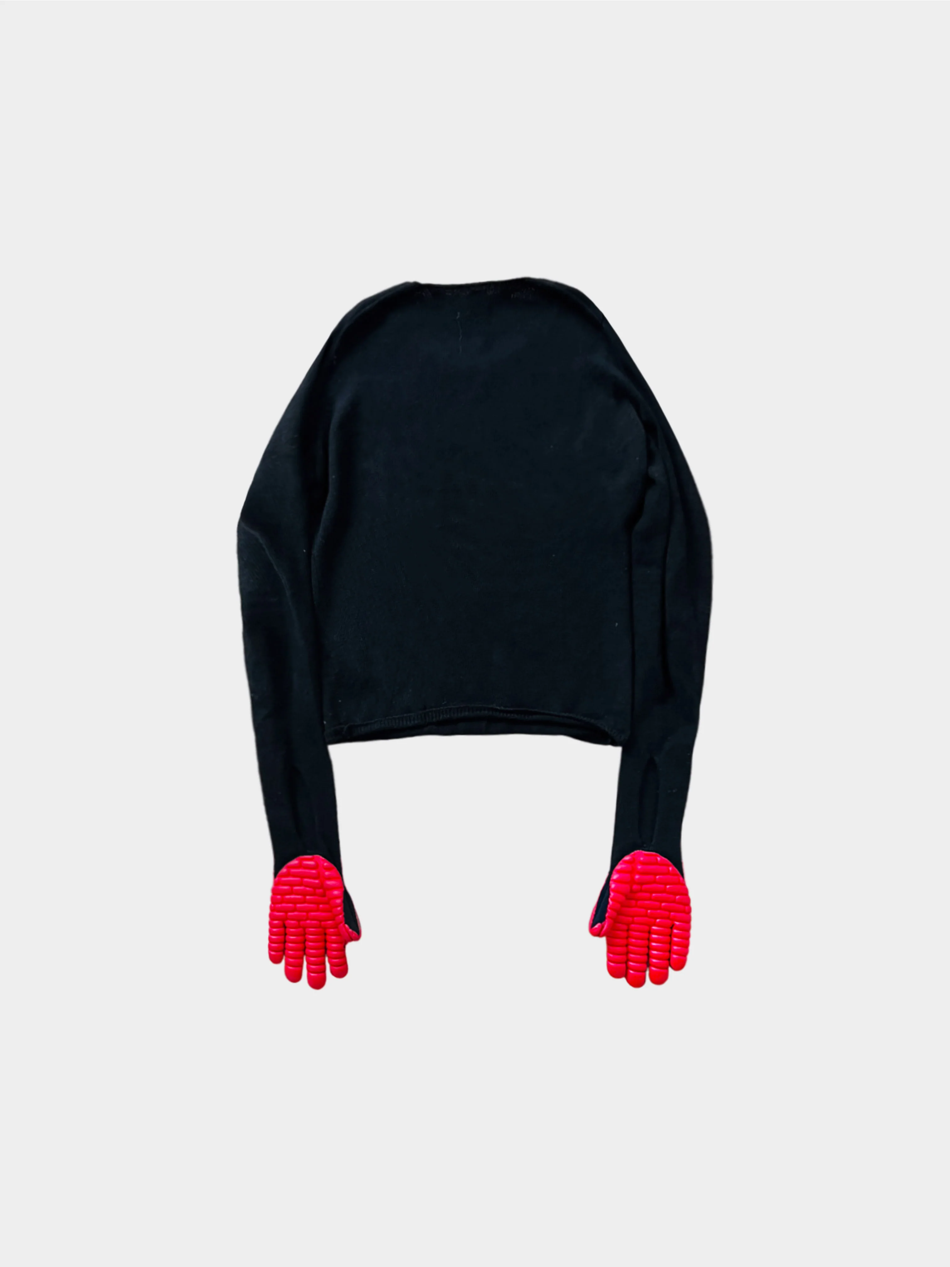 Comme des Garçons 2010s Black and Red Rubber Glove Sweater - Image 2