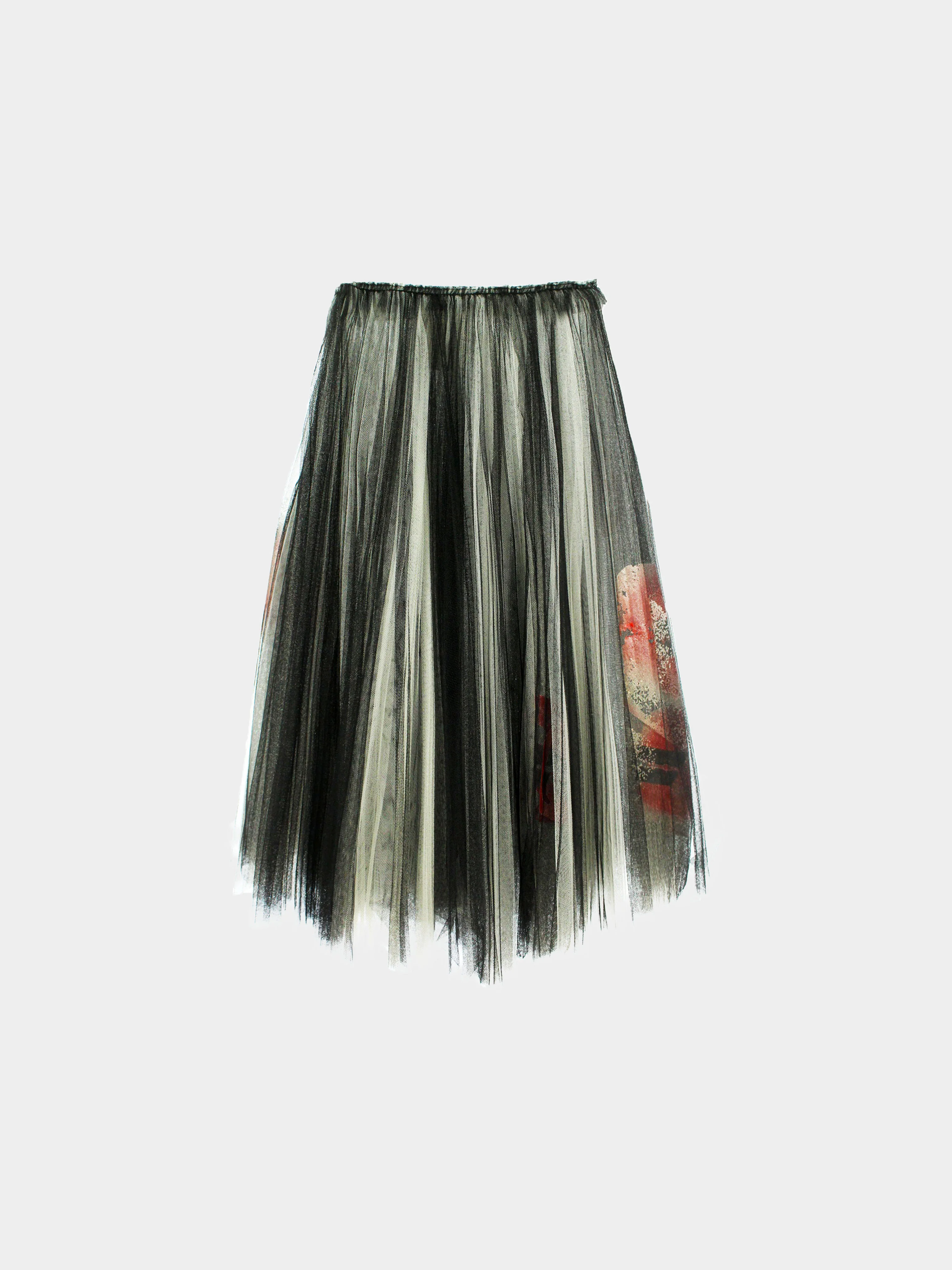 Comme des Garçons A/W 2000 Printed Tulle Skirt - Image 2
