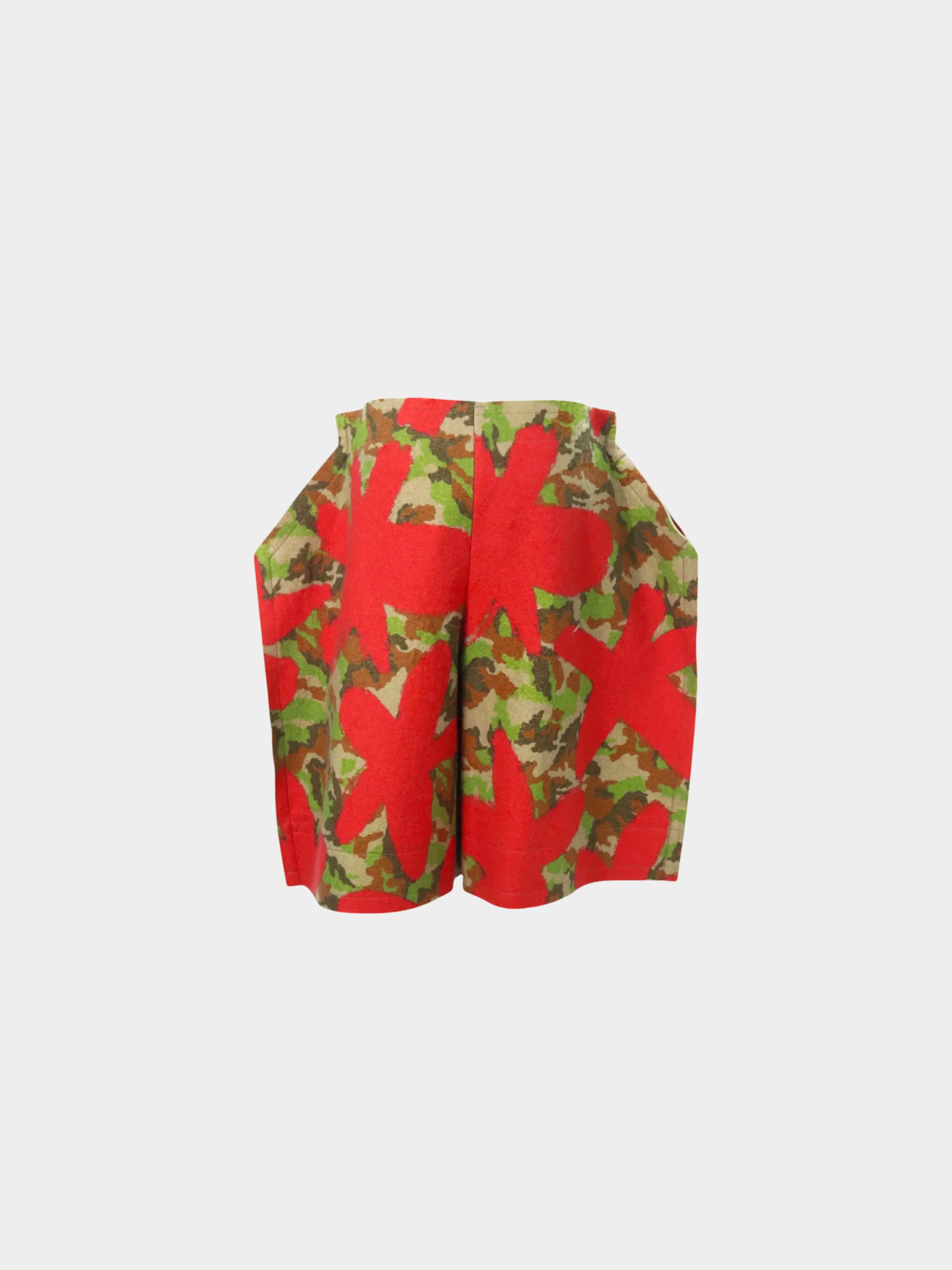 Comme des Garçons AW 2012 Floral and Camouflage Felted Shorts - Image 2