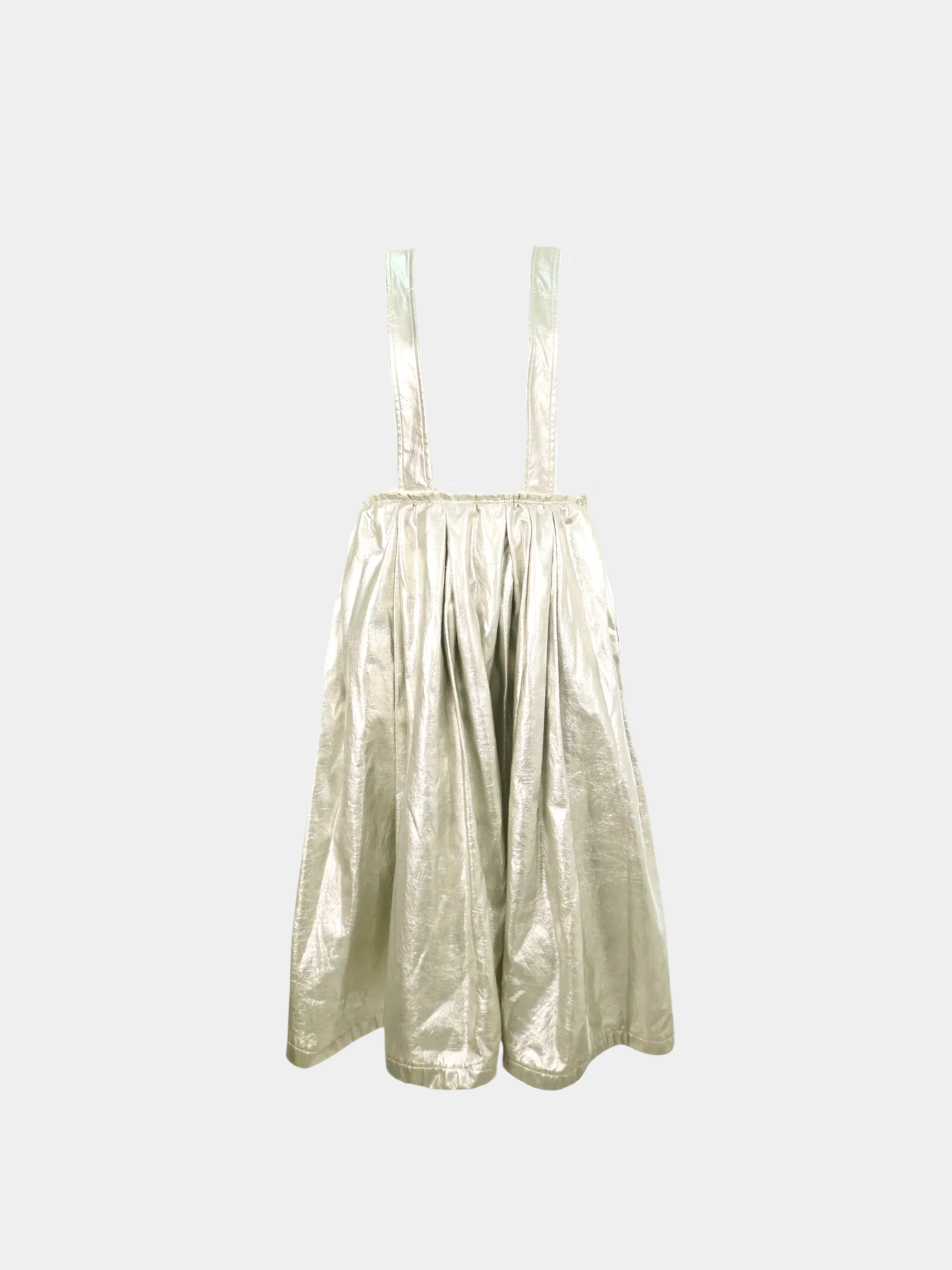 Comme Des Garcons AW 2017 Silver Suspender Skirt